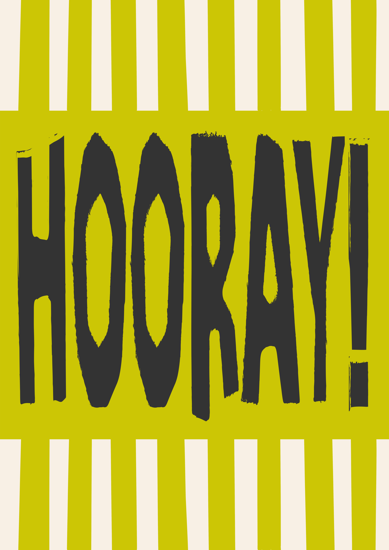 Hooray hand-lettered typography card from the Rebel Words collection by Colour Rebel Studio