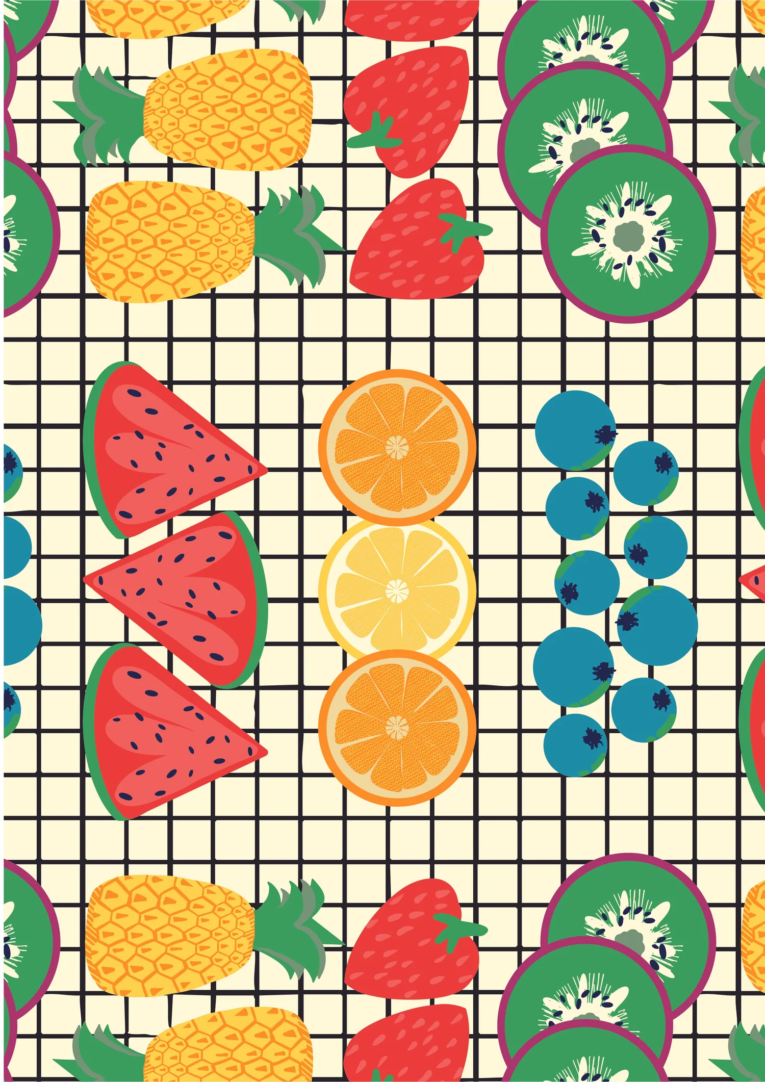 Fruity Loopy bold fruit and floral surface pattern collection by Colour Rebel Studio
