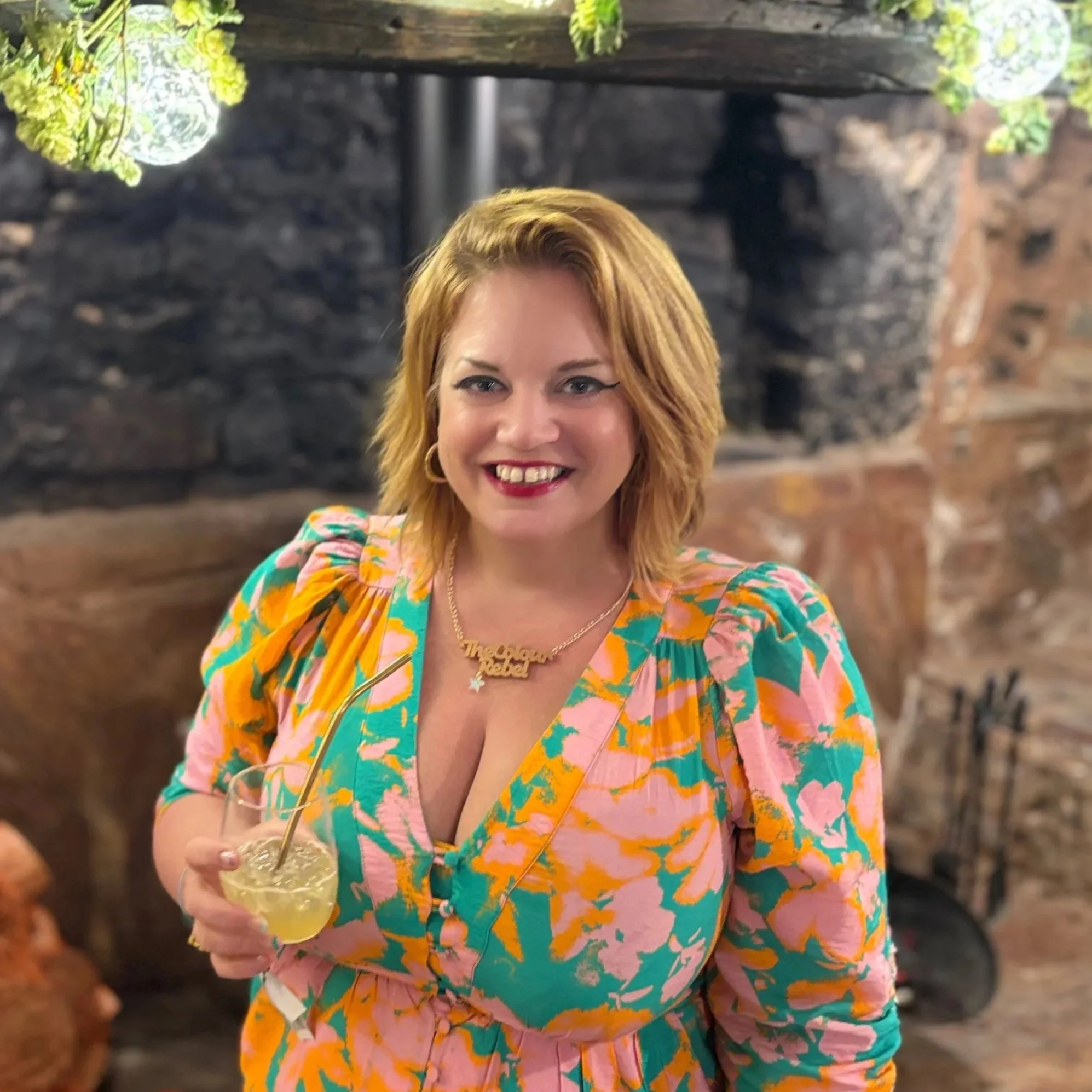 Woman wearing colourful clothing representing confidence and personal style