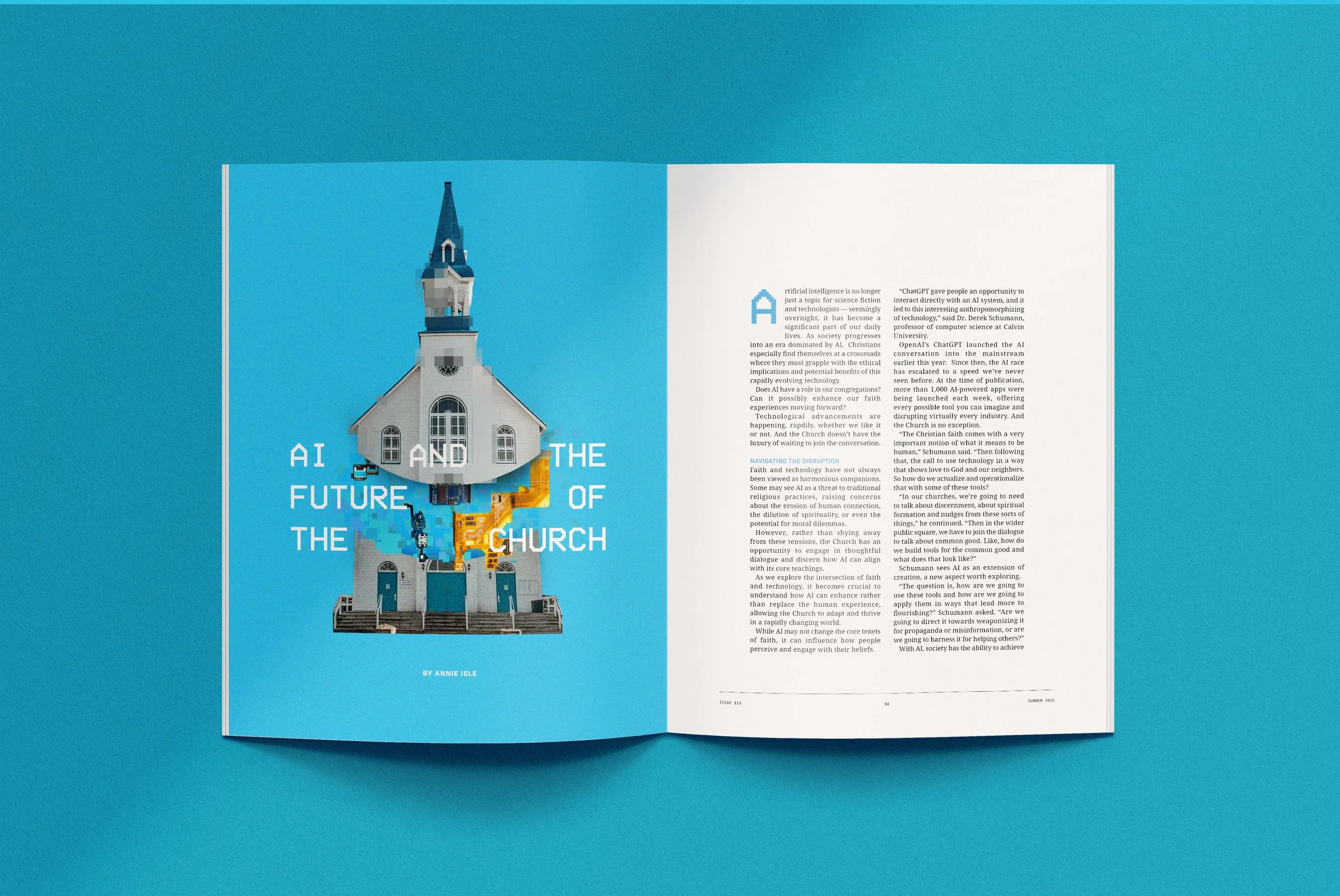 RELEVANT Magazine | AI and the Future of the Church

Designed cover artwork for RELEVANT Magazine’s digital issue, *AI and the Future of the Church*. The project focused on creating a compelling visual concept around the intersection of artificial in