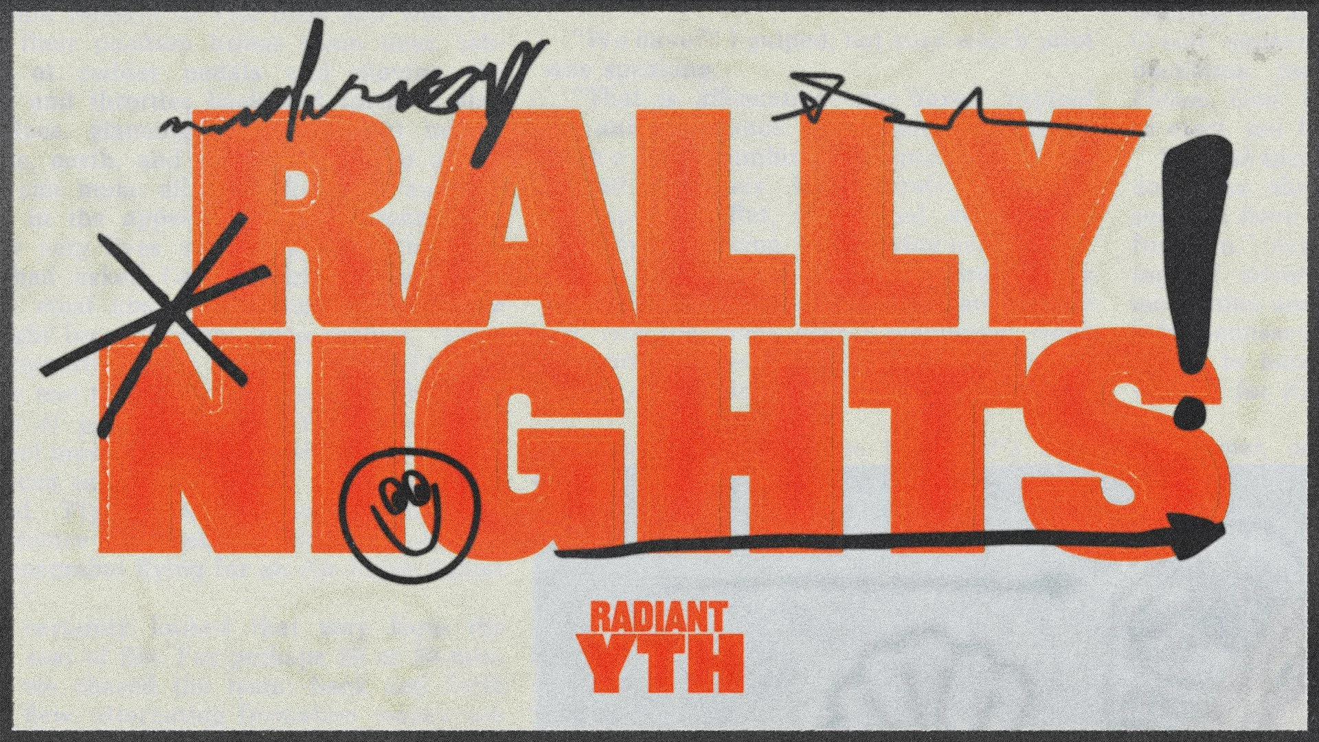 Rally Nights | Youth Ministry Branding for Radiant YTH

Created the visual identity and branding for Rally Nights, a monthly gathering for the youth ministry of Radiant Church. The project included event branding, graphic design, promotional assets, 