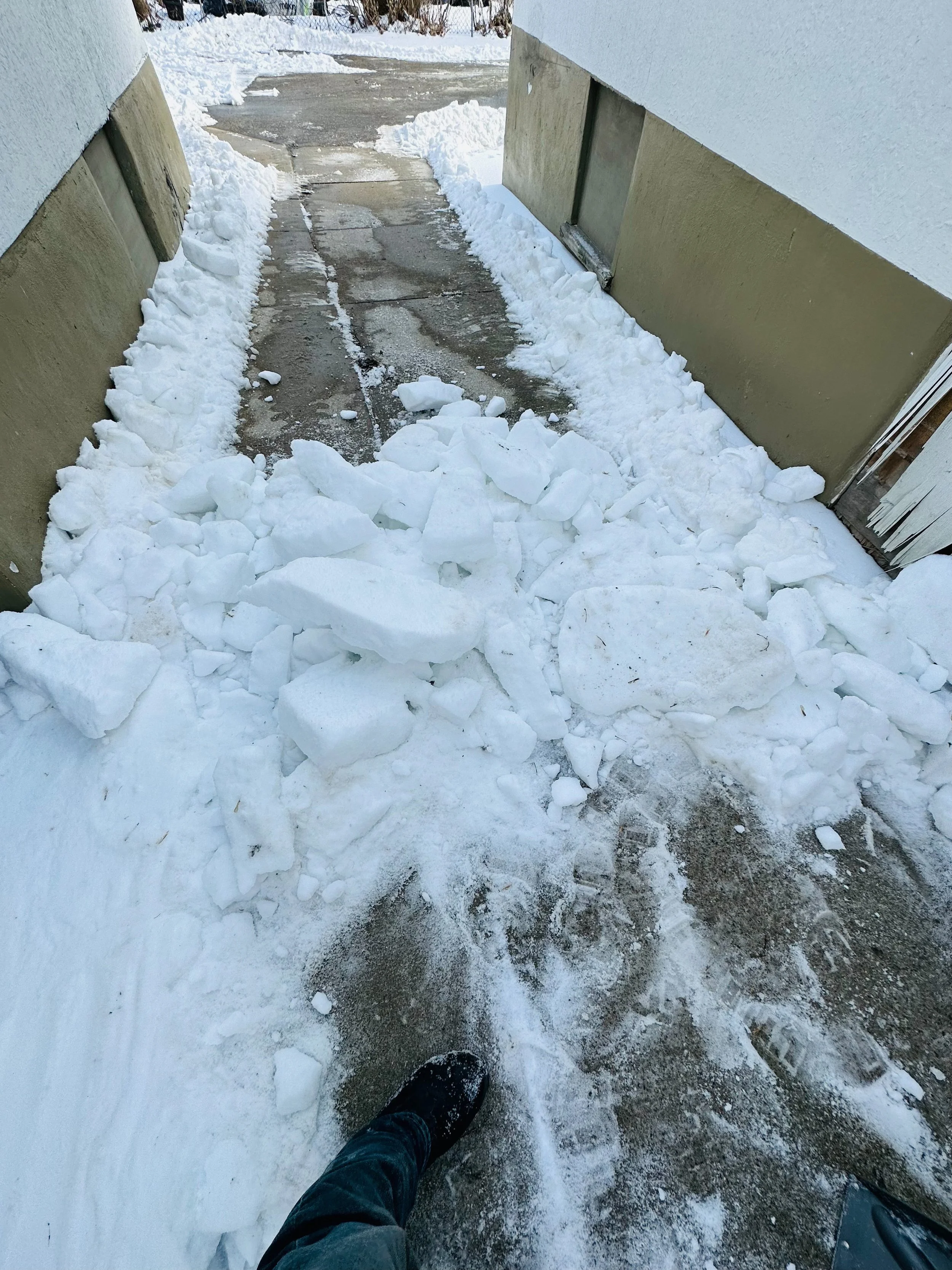 Walkway Being Cleared