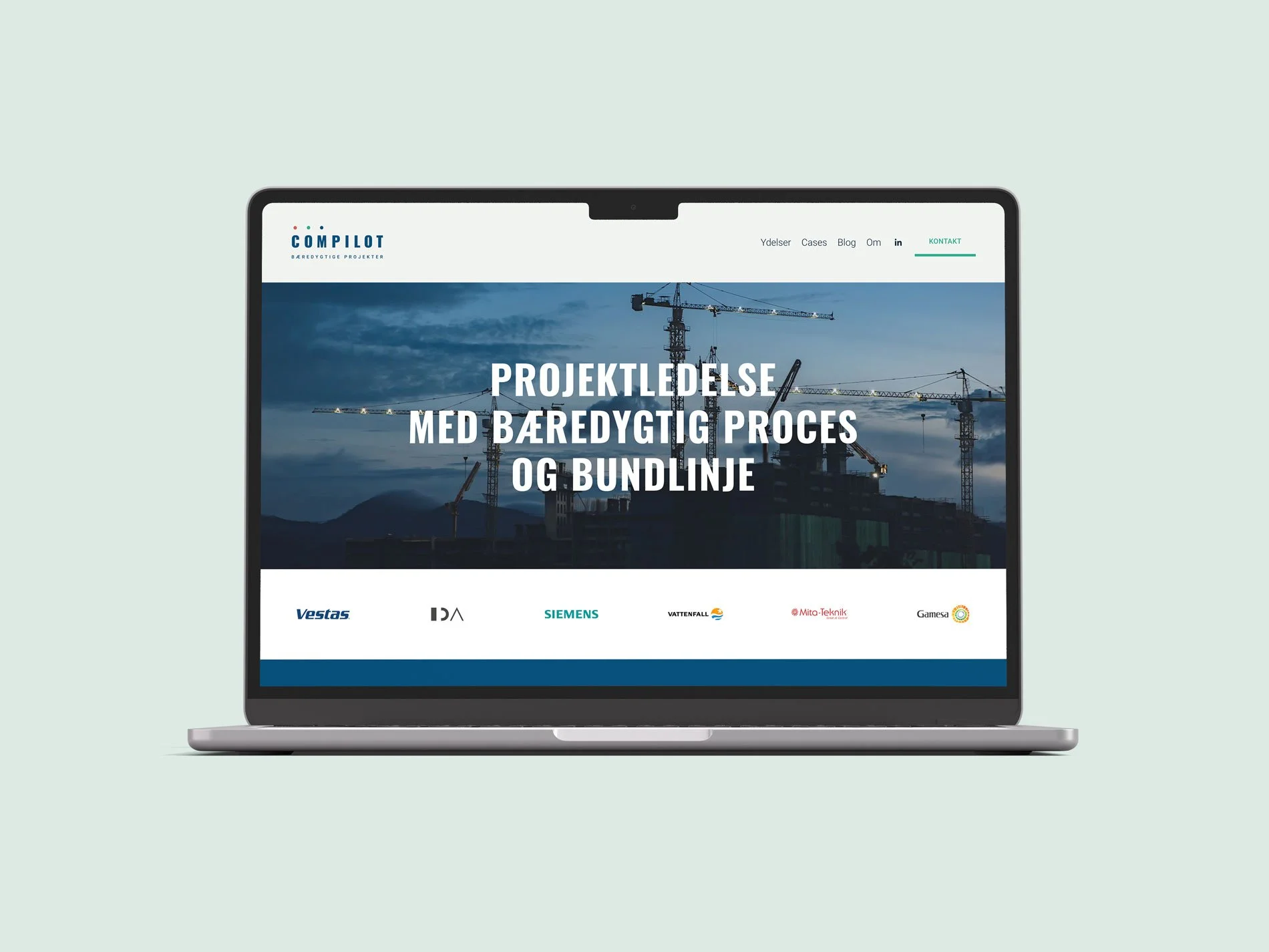 Webdesign på laptop