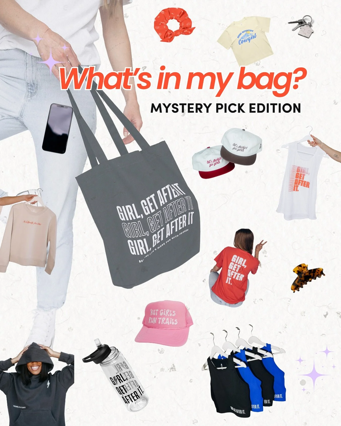 Little bit of this and little bit of that 💋
MYSTERY PICK SALE IS LIVE!

Shop up to 75% off all of our hoodies, tees, tanks, hats and accessories that we&rsquo;ve got left from this past year. Here&rsquo;s how it works&hellip;

1. Choose your size
2.