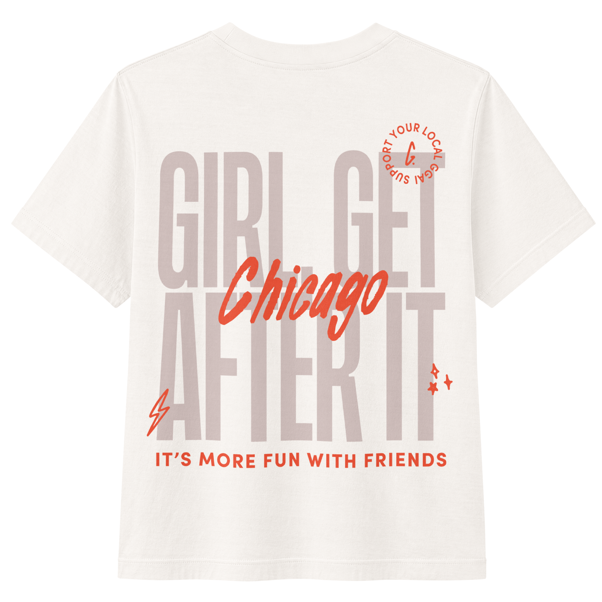 Chicago Members-Only Tee — Vintage White