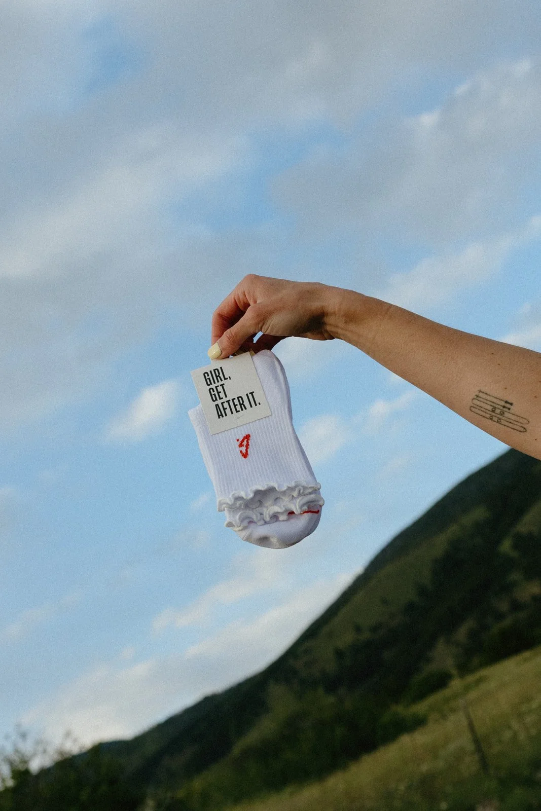 Ruffle Socks - White