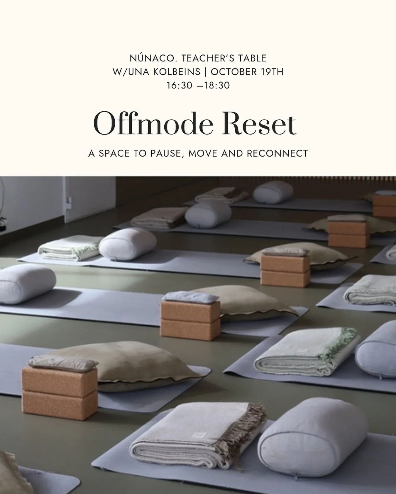Take time to slow down and switch to OffMode💫
This two-hour self-care session with Una is designed to calm your body and mind, release tension, and create space for balance and renewal.
We begin with gentle, grounding movement and Yin yoga to soft