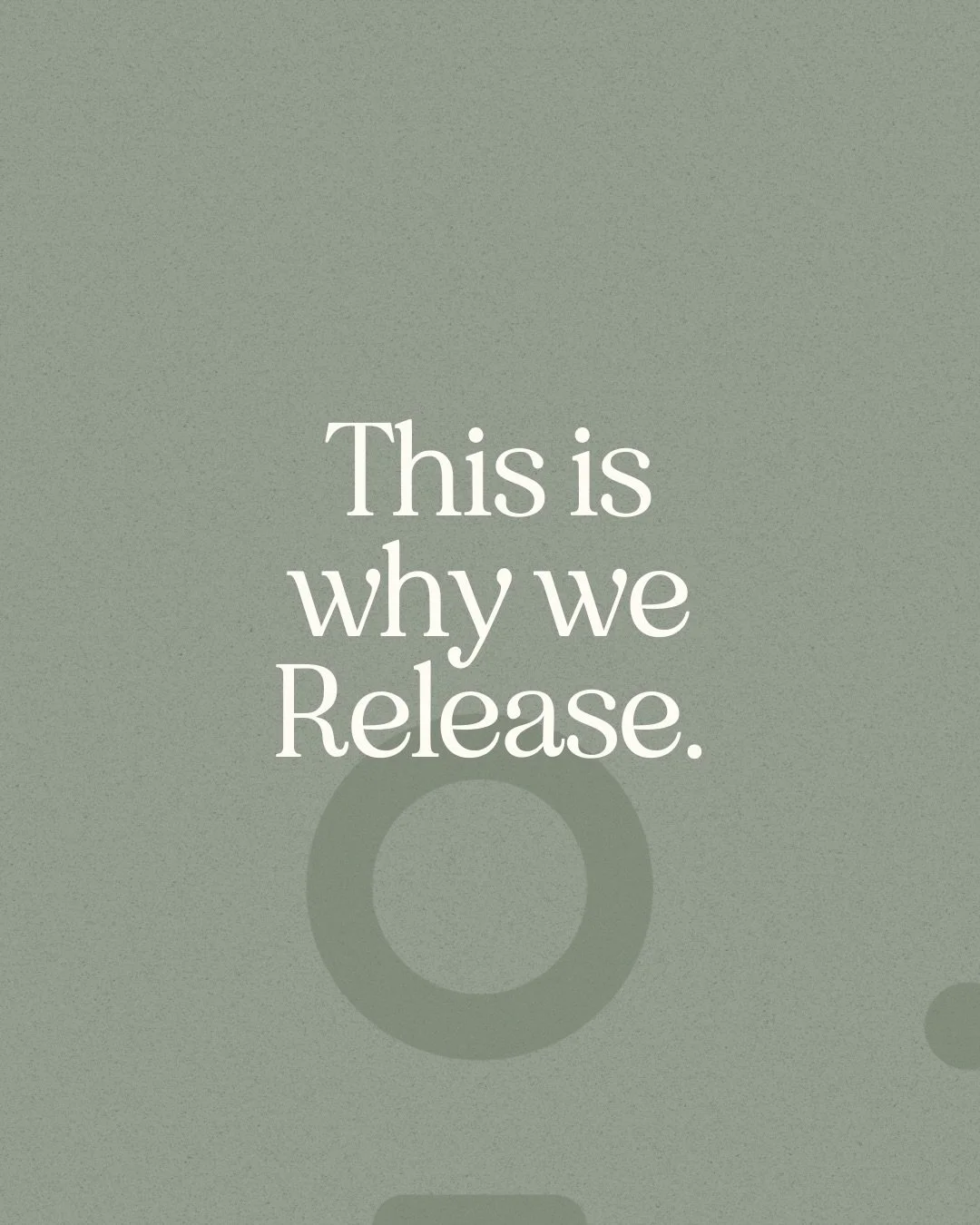 We release to slow things down.

To check in with the body beneath the busy.

With breath, stillness, and gentle attention, we give the body room to soften and settle.

A quiet practice of letting go.

This is why we Release. 💫
