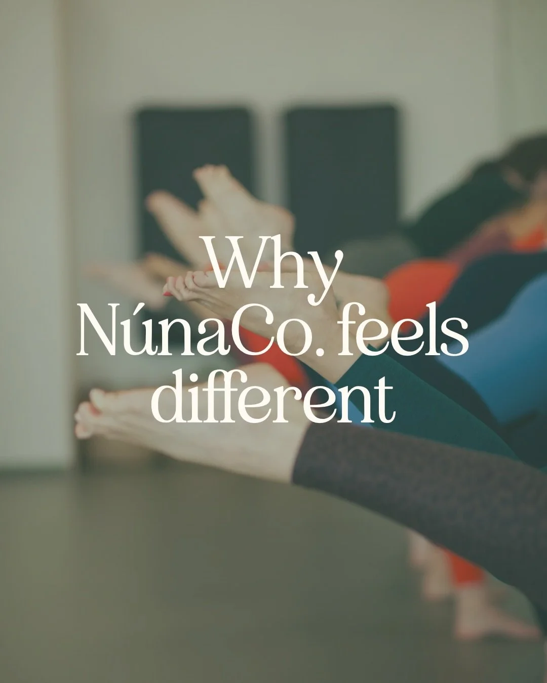 Every class at N&uacute;naCo. serves a purpose.

Barre builds strength and control. 
Roll Release restores the fascia. 
Deep Release allows the body to slow down and recover. Mat Pilates strengthens the foundation. 
Community holds it all together.

