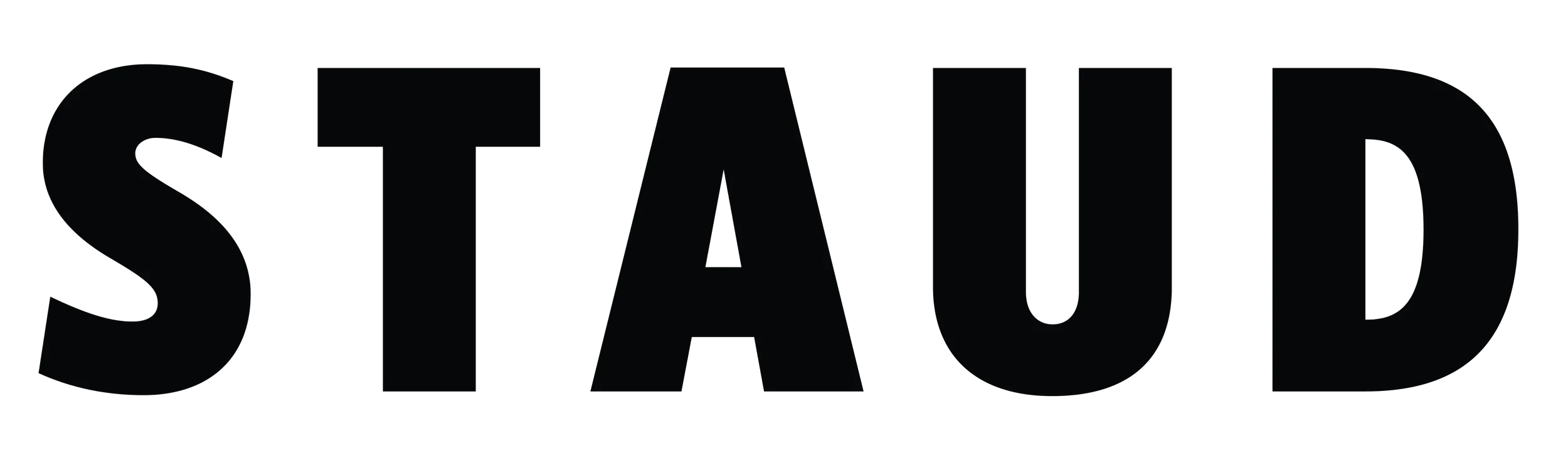 Staud logo in black text on a transparent background