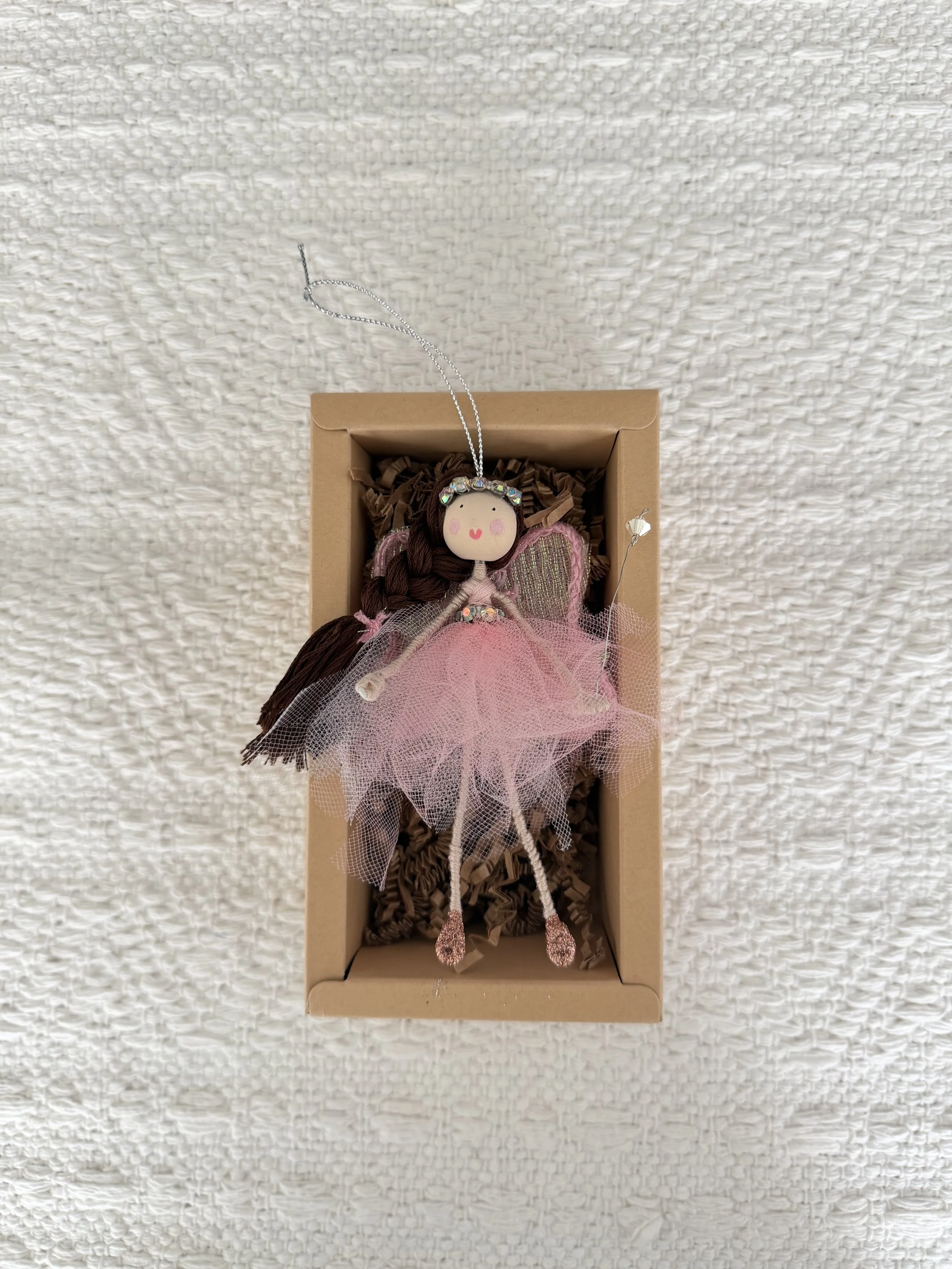 Wire Doll Ornament- Pink Fairy