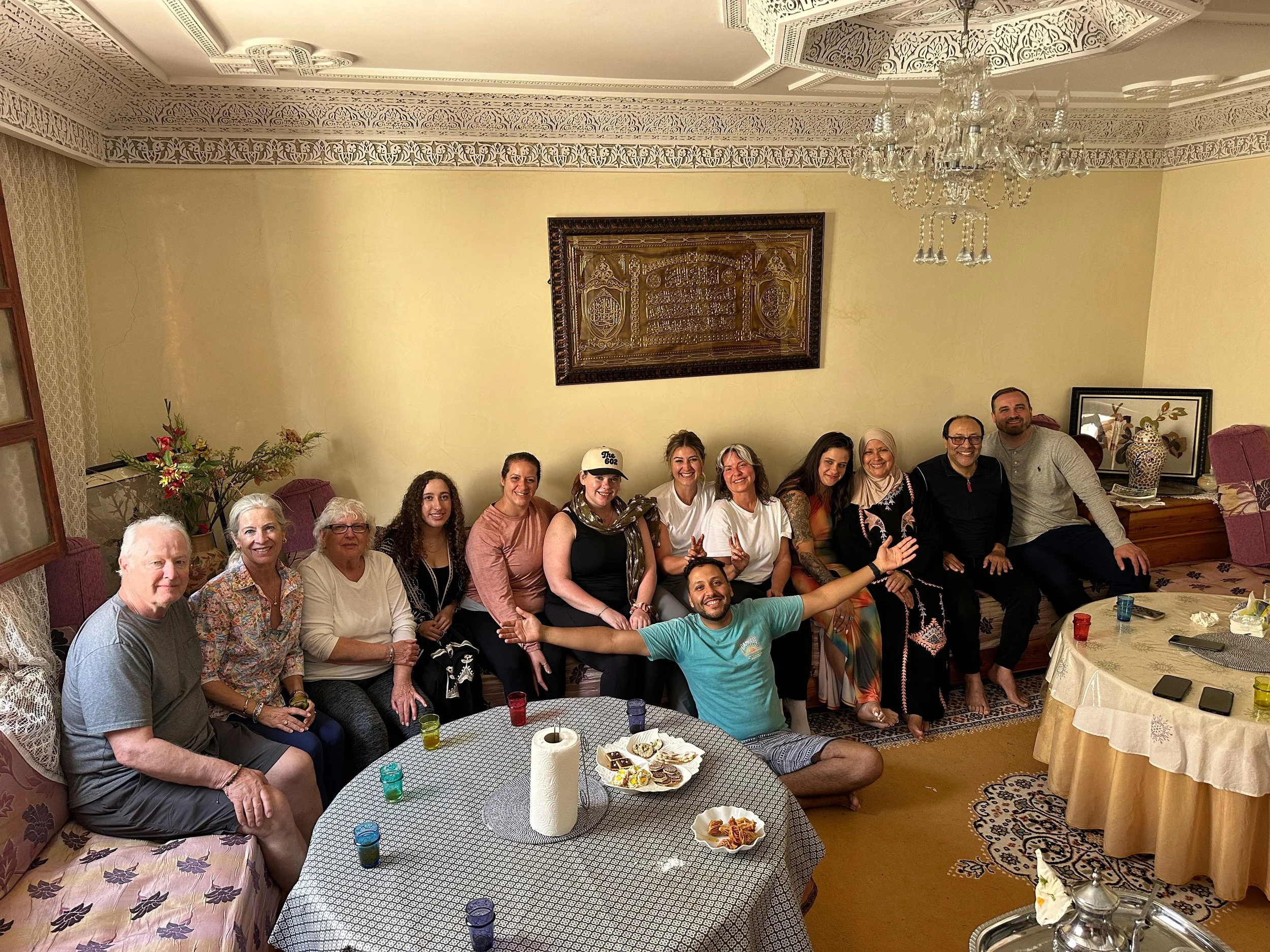2026 Elevate Wellness Retreat to Morocco!

A highlight for many of us was our final day, when our guide Ismail welcomed us into his family home to enjoy Seffa, a traditional meal lovingly prepared over several days by his mother.
It was such a gift t