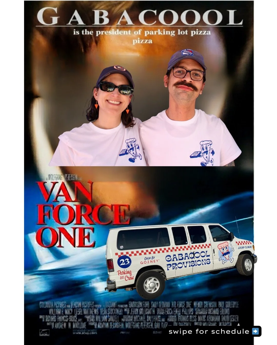 &ldquo;Get off my slice.&rdquo;
 -President of parking lot pizza

Van Force One is cleared for landing all weekend long.
No phone orders. No negotiations. Just hot pies and a short runway.

Swipe for this week&rsquo;s flight schedule.

#gabacoolprovi