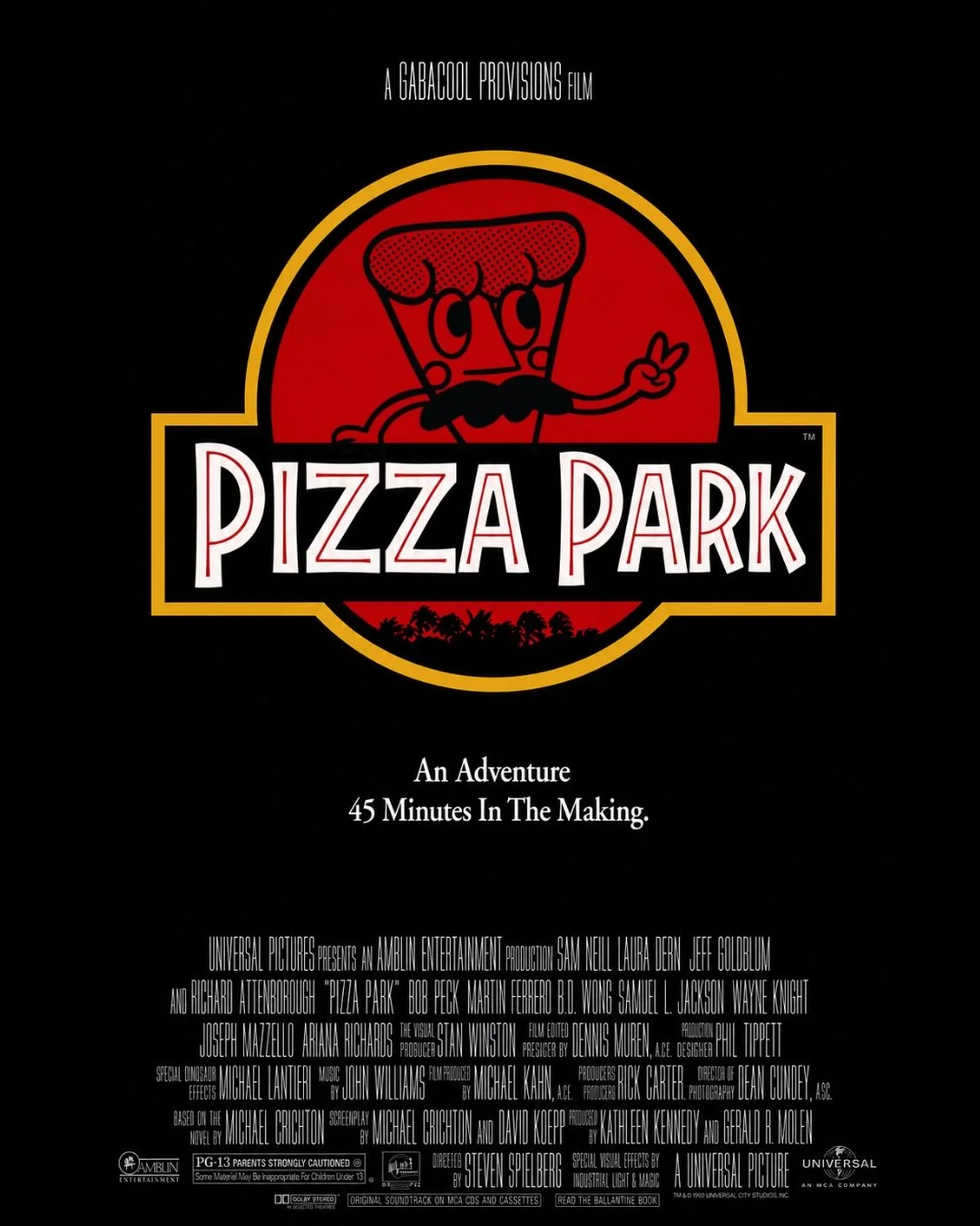 65 million years ago dinosaurs ruled the earth.

This weekend it&rsquo;s pizza.

Like a lot of people, we grew up watching Jurassic Park, so this week&rsquo;s poster is dedicated to Sam Neill.

Friday &mdash; Moonlight Brewing
Saturday &mdash; Standa