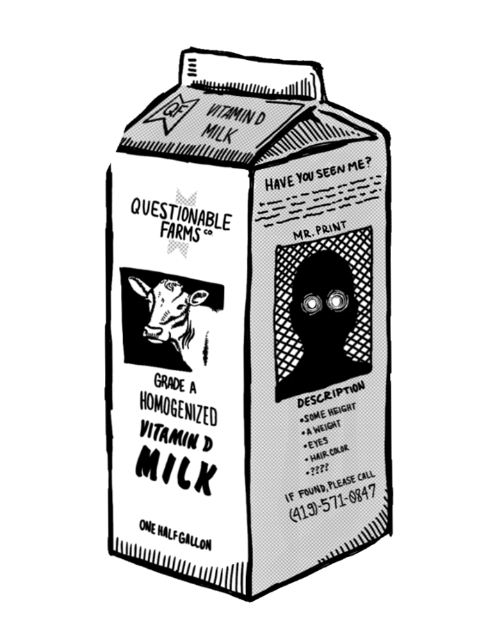 Print is Dead- Milk Carton