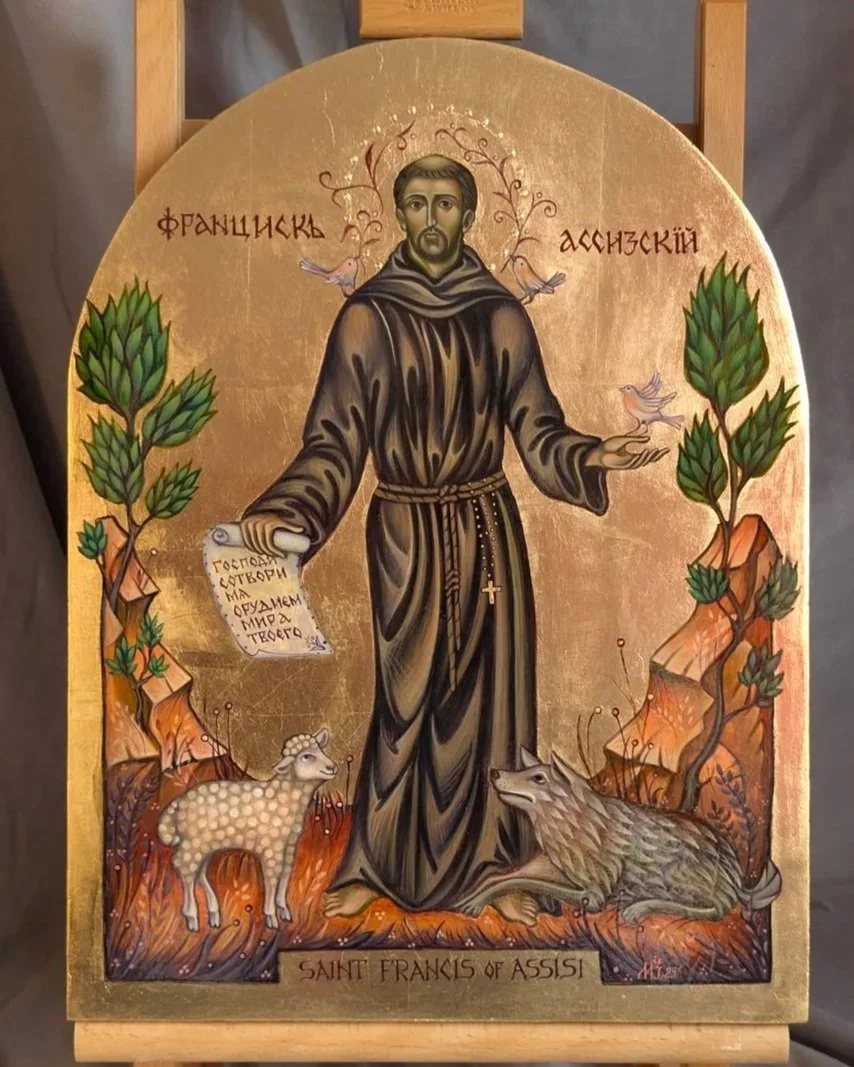 Saint Francis of Assisi Byzantine style icon