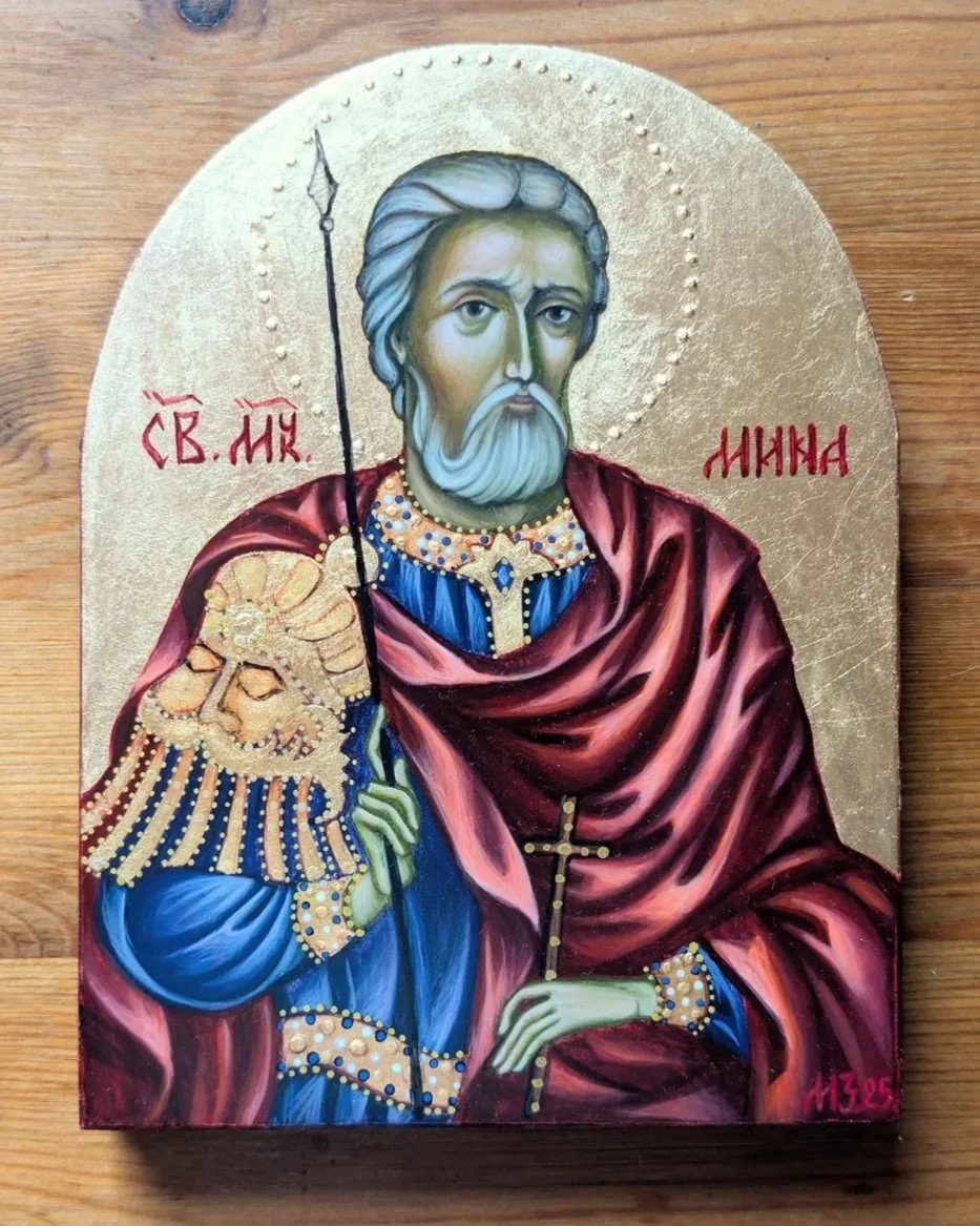 Saint Menas of Egypt Byzantine Orthodox Icon