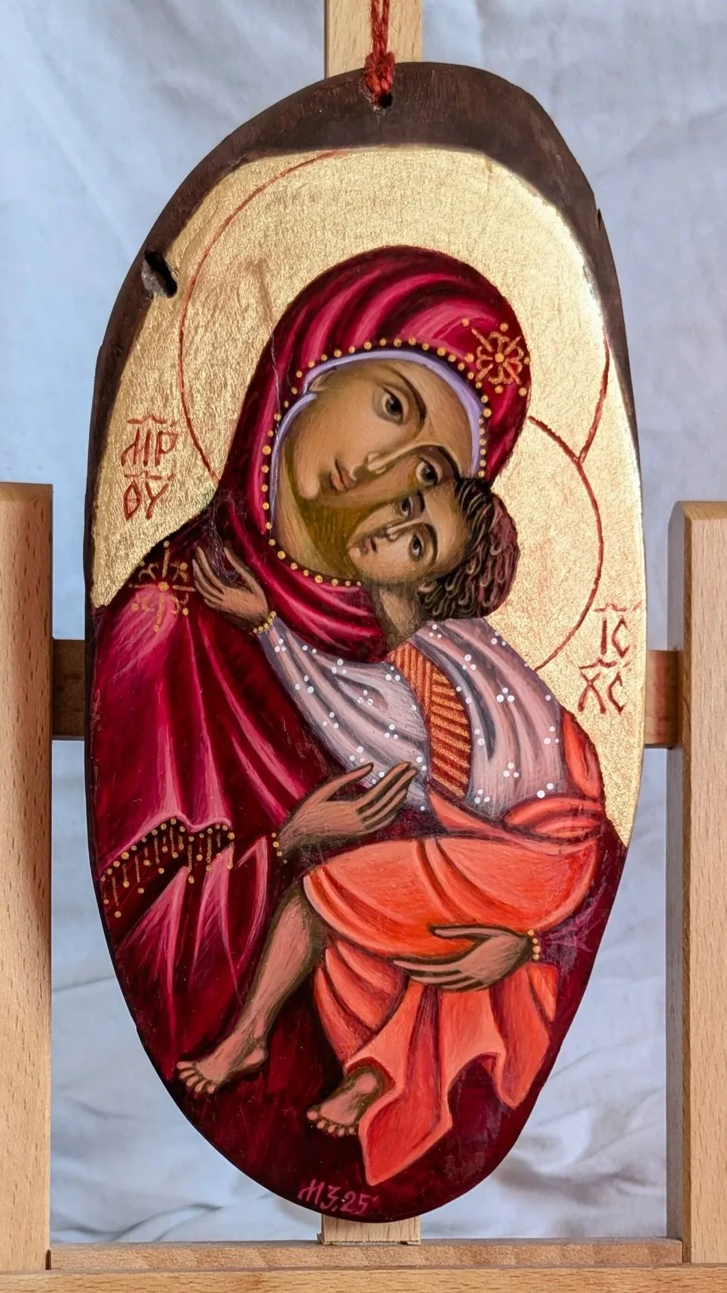 The Virgin Mary with Christ Eleusa Byzantine Orthodox Icon
