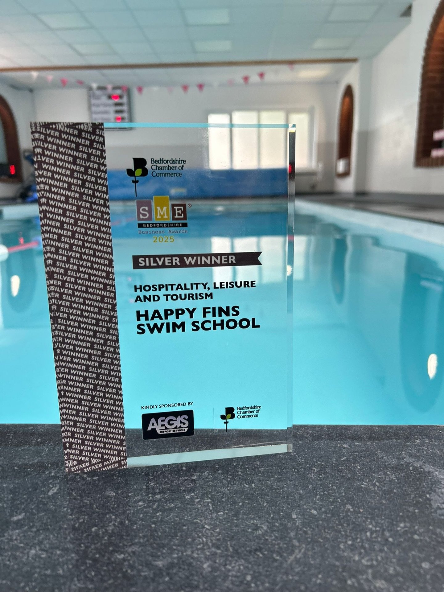 We swapped swimming costumes for black tie last night at the Chamber of Commerce SME Business Awards. We were finalists in two categories and genuinely felt proud just to have made it that far.

So we were completely shocked and absolutely thrilled t
