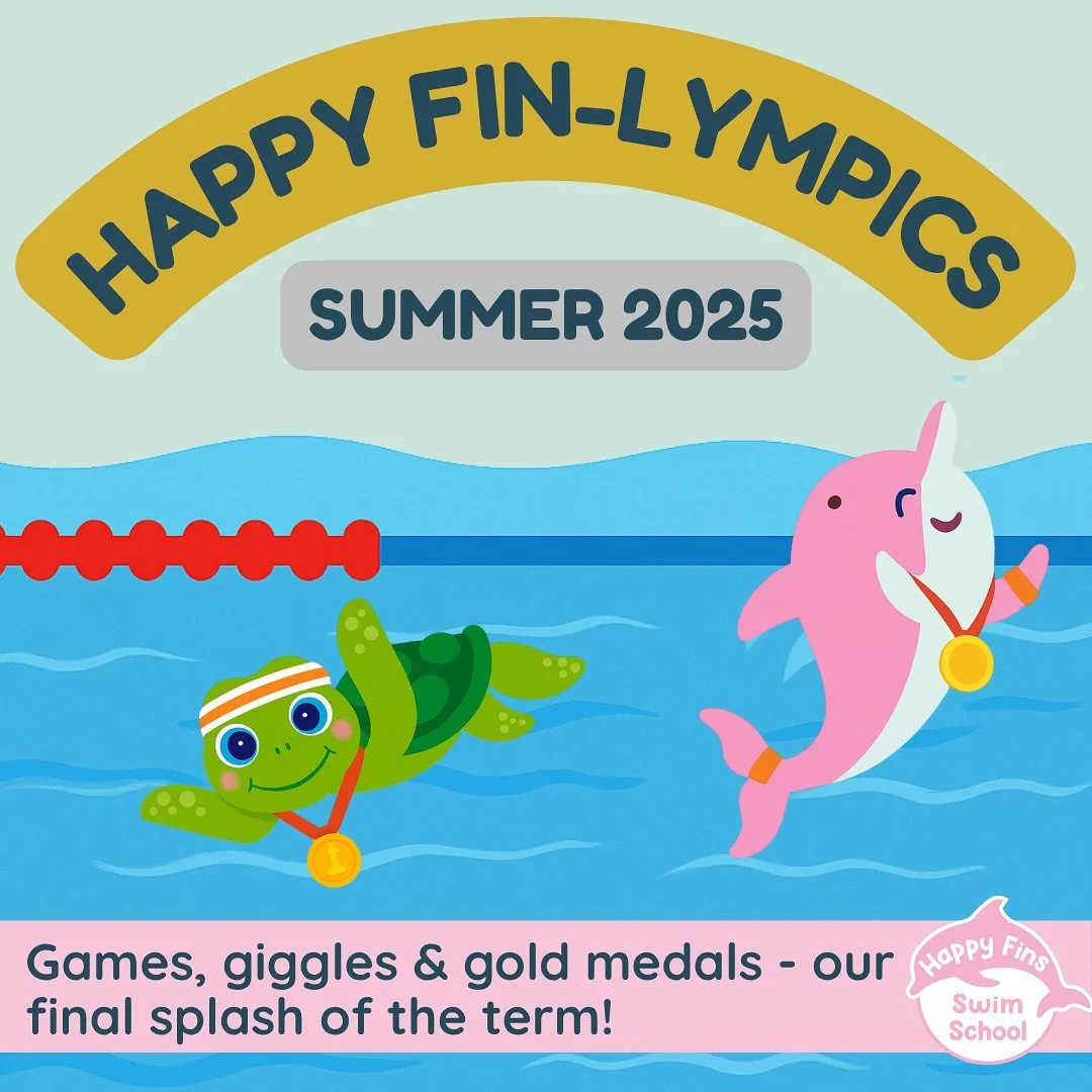 🏅🌊 The Happy Fin-lympics are coming! 🌊🏅

Next week (17th&ndash;23rd July), we&rsquo;re ending the term with a splash of summer fun in your swimmer&rsquo;s final lesson!

Across all our classes, we&rsquo;ll be marking the end of term with playful 