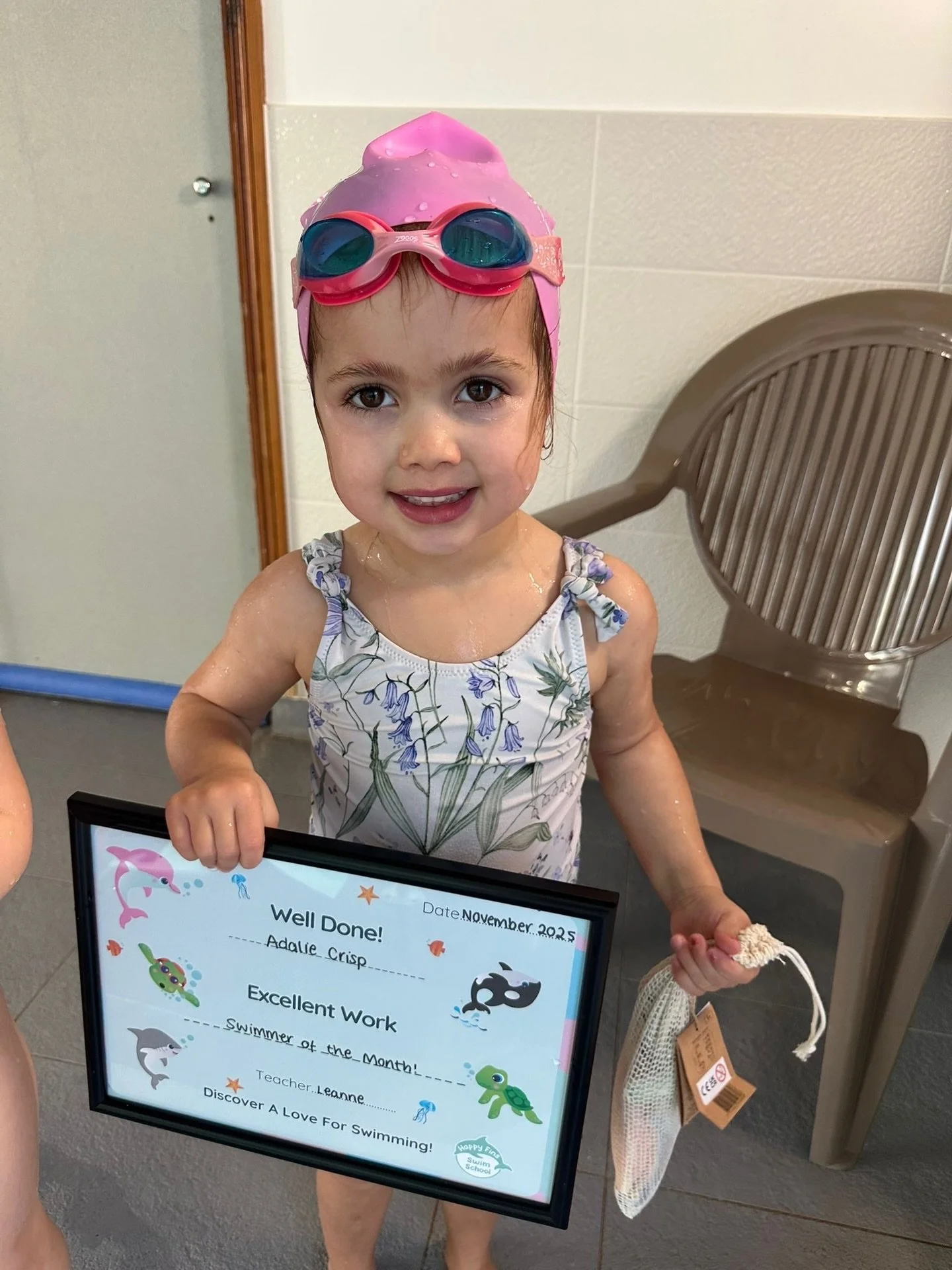 SWIMMER OF THE MONTH 🤿🌊🐠 

A huge congratulations to our Swimmer of the Month, Adalie.

Adalie is so determined &amp; improves tremendously each week. She loves swimming, tried her very best and is a great role model to her swim partner and other 