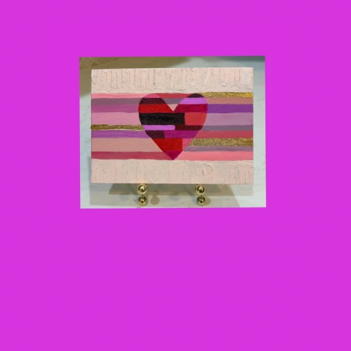 Valentine's mini on gold easel