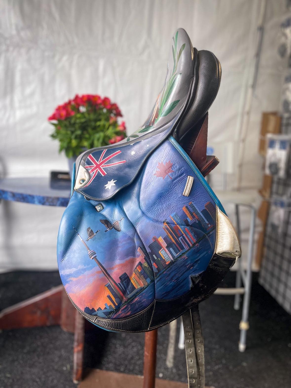 Boyd Martin's Stubben Saddle Painted by Larissa Ann Toronto.jpg