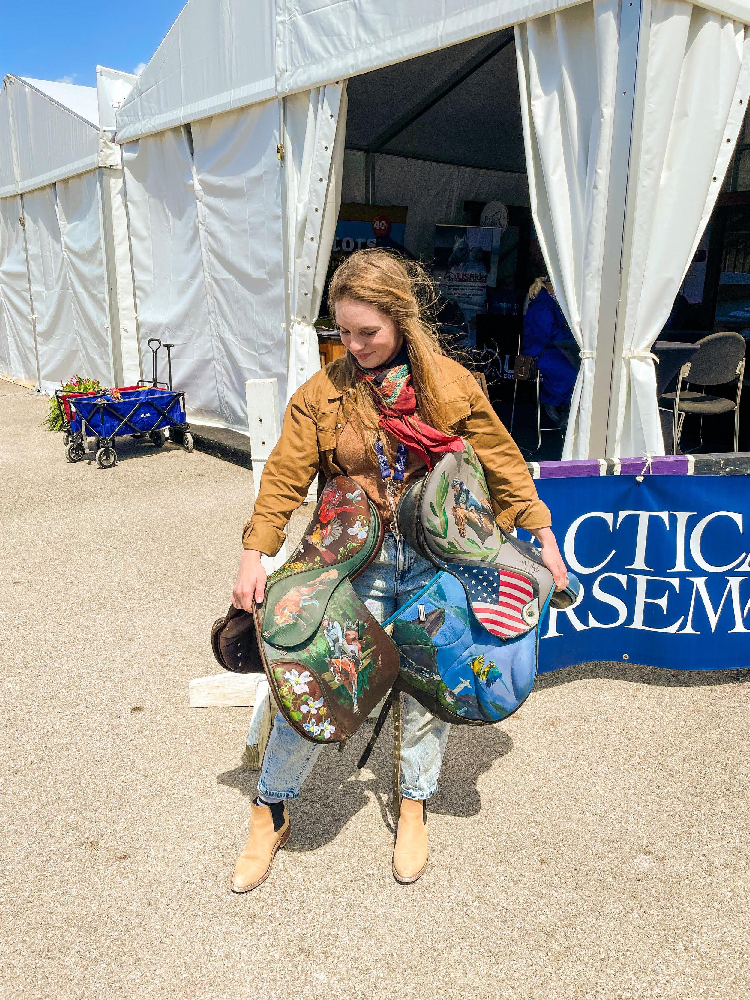 Larissa Ann with her Practical Horseman Painted Saddles 2023.jpg