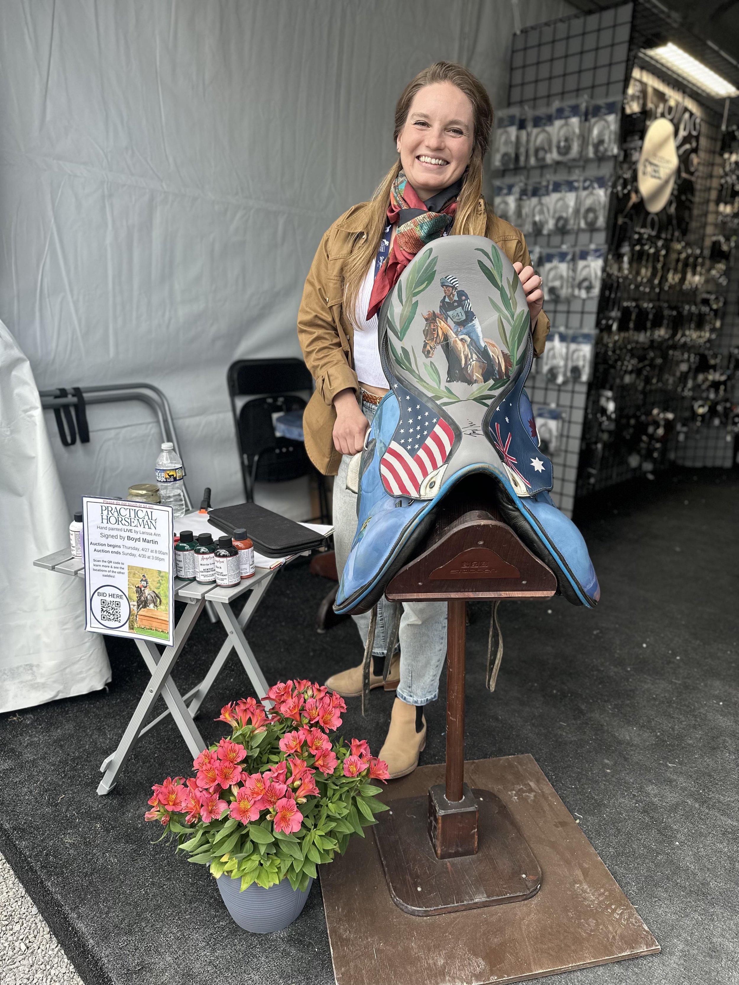 Larissa Ann with Boyd Martin's Saddle.jpg