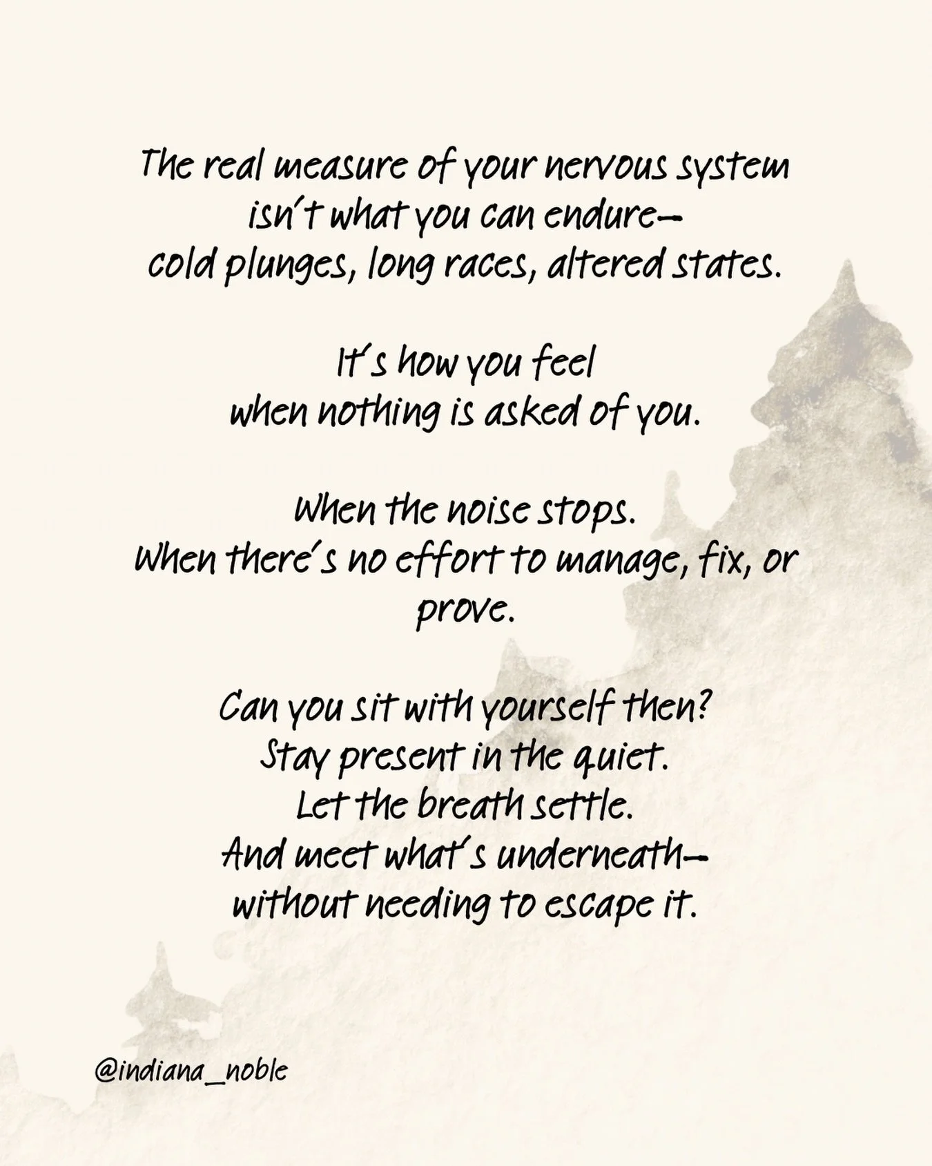 &ldquo;Nowhere can a man find a quieter or more untroubled retreat than in his own soul.&rdquo;
&mdash; Marcus Aurelius

Stillness isn&rsquo;t escape.
It&rsquo;s capacity.