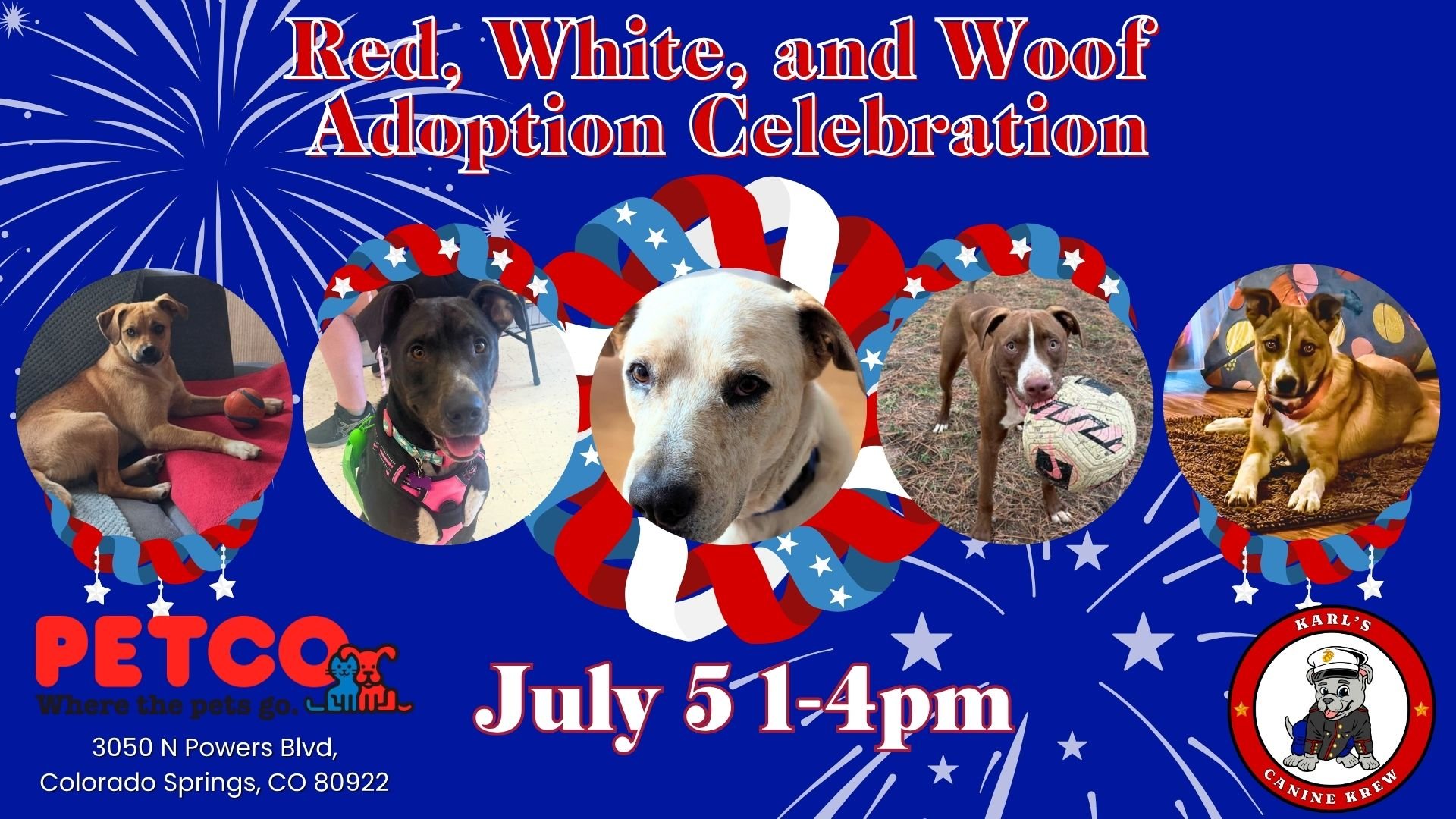 Red, White, and Woof Adoption Celebration