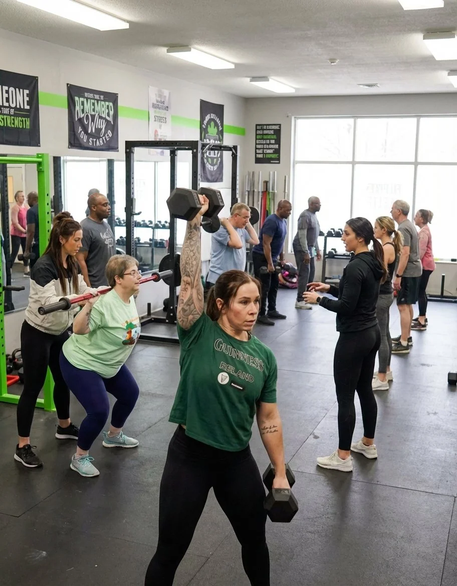 Athletes participating in small group training at a wellness clinic in Rhinelander