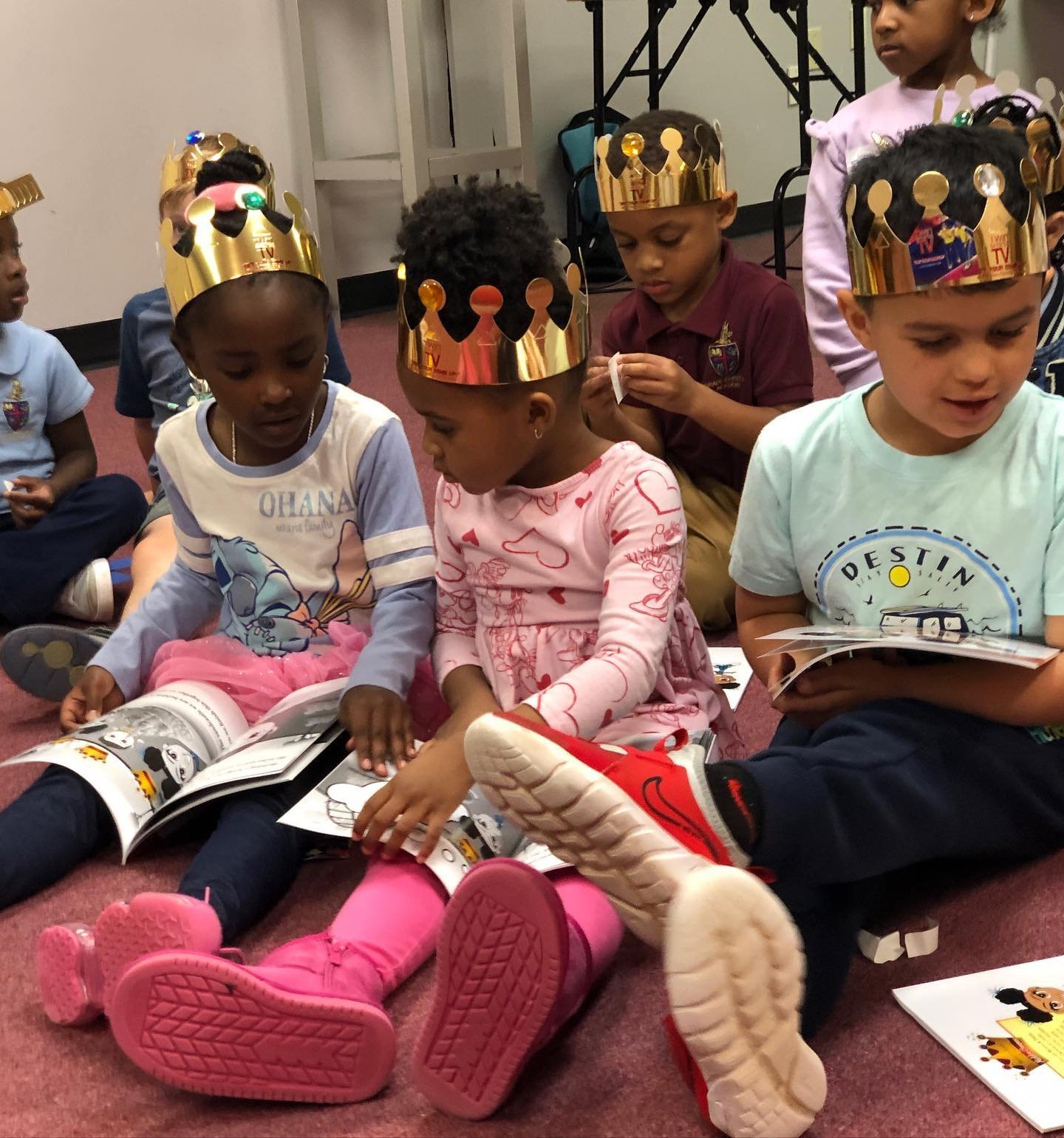 Crowns, gems &amp; an autograph copy of our book is what these little kiddos got today at Grace Place Academy on the Need2Read Book Tour!! If you want us to come perform our StoryTime Show for your little ones then contact us. Inspiring kids to Read 