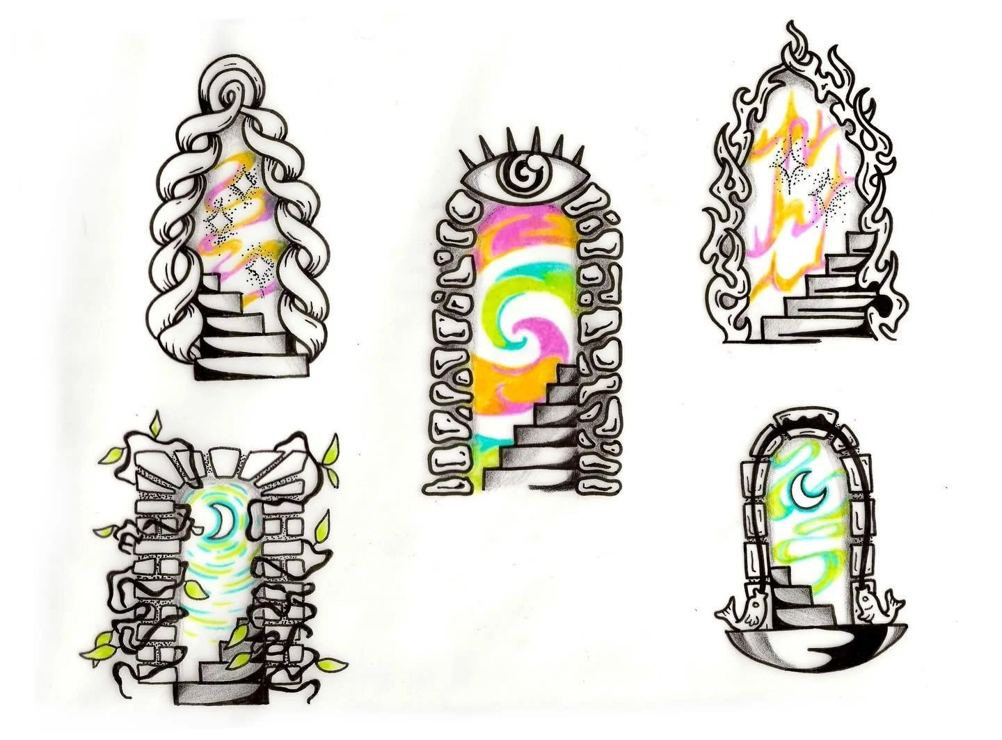 New flash news flash! Elemental portals to take you to new realms this spooky season ✨ 🌙 More flash dropping later this week!

And available dates for the remainder of October! 

✨ Dm to book, custom and flash available, 
✨ $100/hr flash designs and