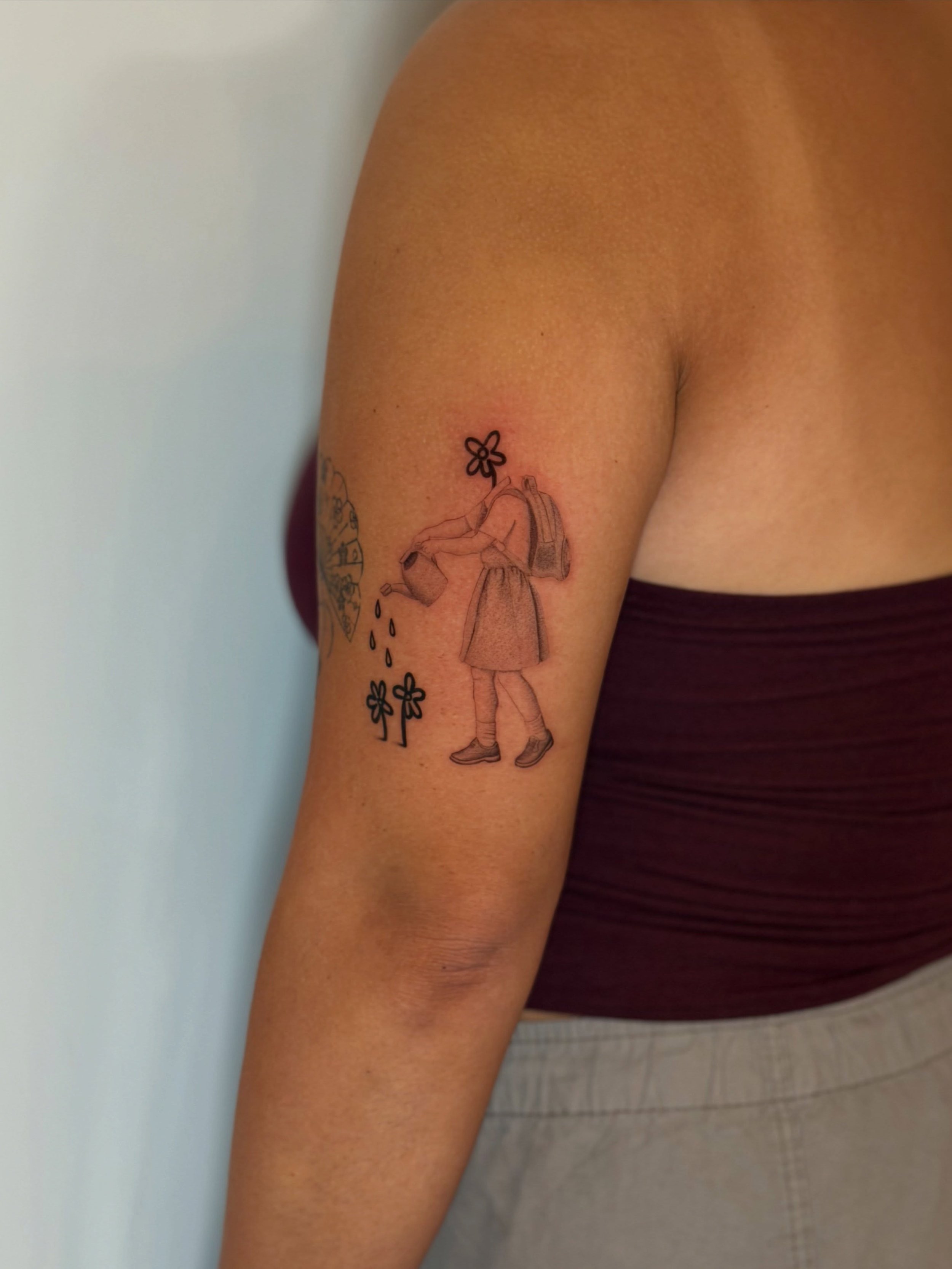 Little girl thick flower by our artist @inkbypiero