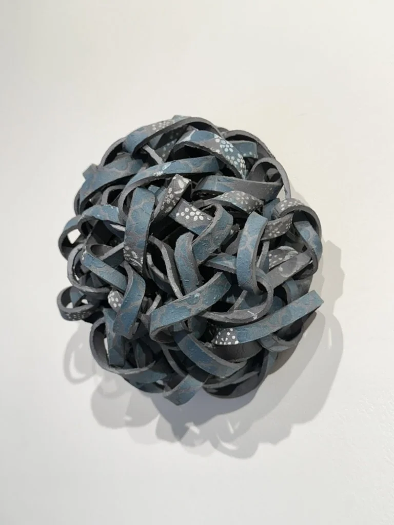 Garden Knot, 2016, Black Stoneware, Porcelain Slip, Mason Stains