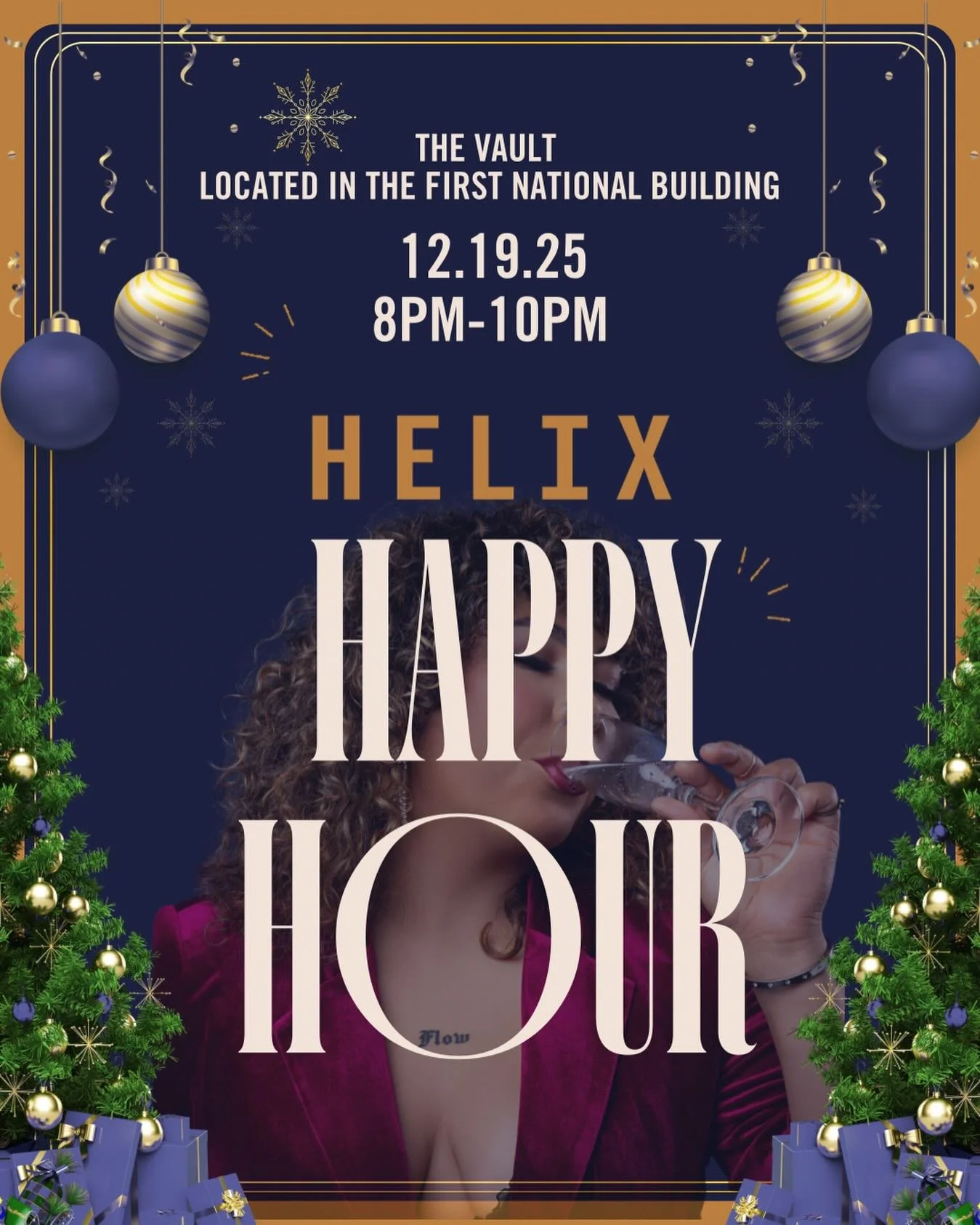 🌀Helix Happy Hour is HERE! ✨

🌀We&rsquo;re taking over The Vault in the First National Building on Friday December 19 from 8PM&ndash;10 PM. And you&rsquo;re invited to unwind, sip, mingle, and get pampered the Helix way🍸

🎁 First 10 RSVPs get an 