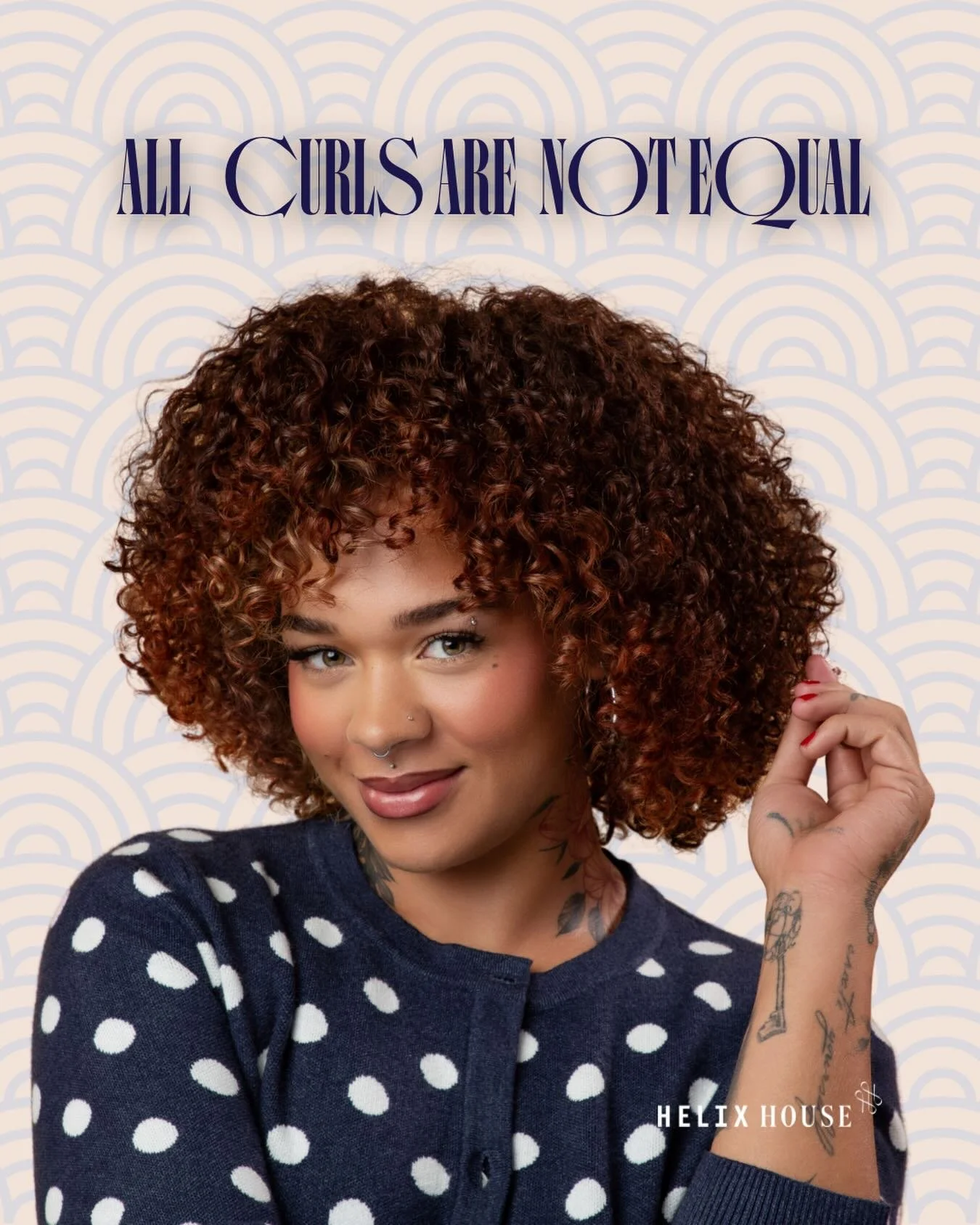No two curl patterns are the same, not even on your own head. True curl care is never one size fits all🌀

At Helix House Salon, each service is thoughtfully tailored to your unique texture, with expert care and education to elevate your routine💙

R