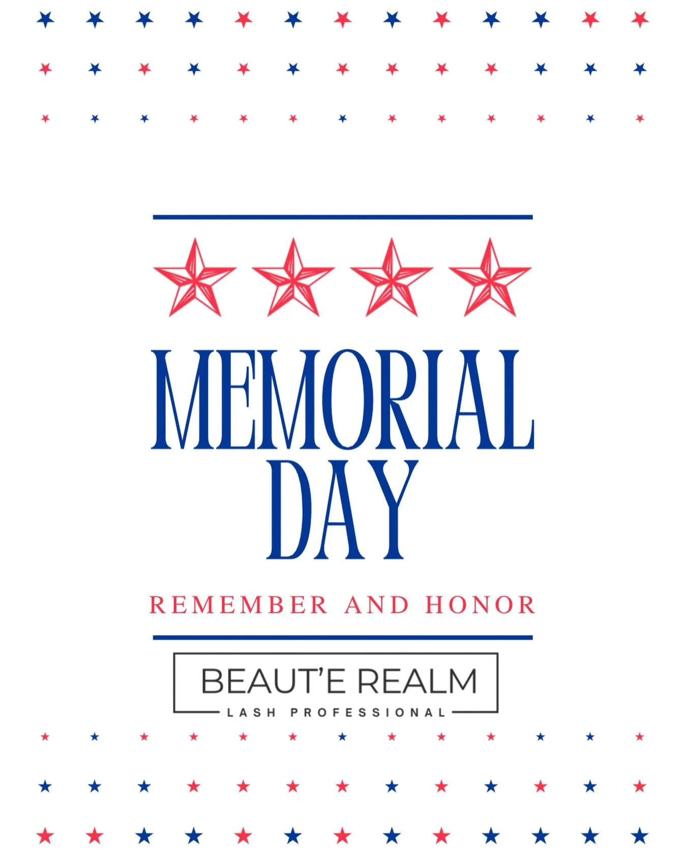 Today we remember the brave, honor the fallen, and cherish the freedom they fought to protect. ❤️🤍💙
&bull;
&bull;
📍 Beaut&eacute; Realm
5604 Summerhill Rd, Suite 5
Texarkana, TX

📞 903-809-3319
🌐 www.brlash.com

✨ Your go-to for premium lash bon