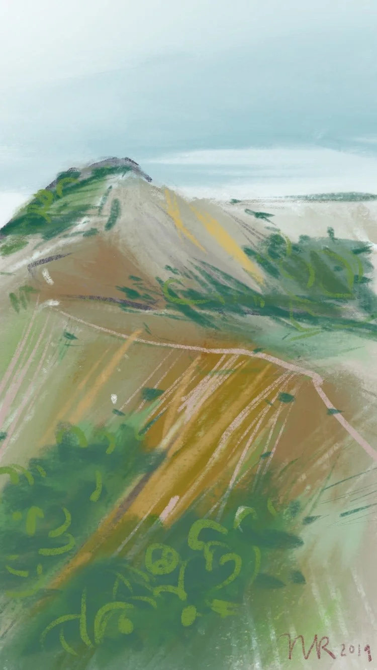 2019 plein-air digital sketch done in procreate for mobile phone