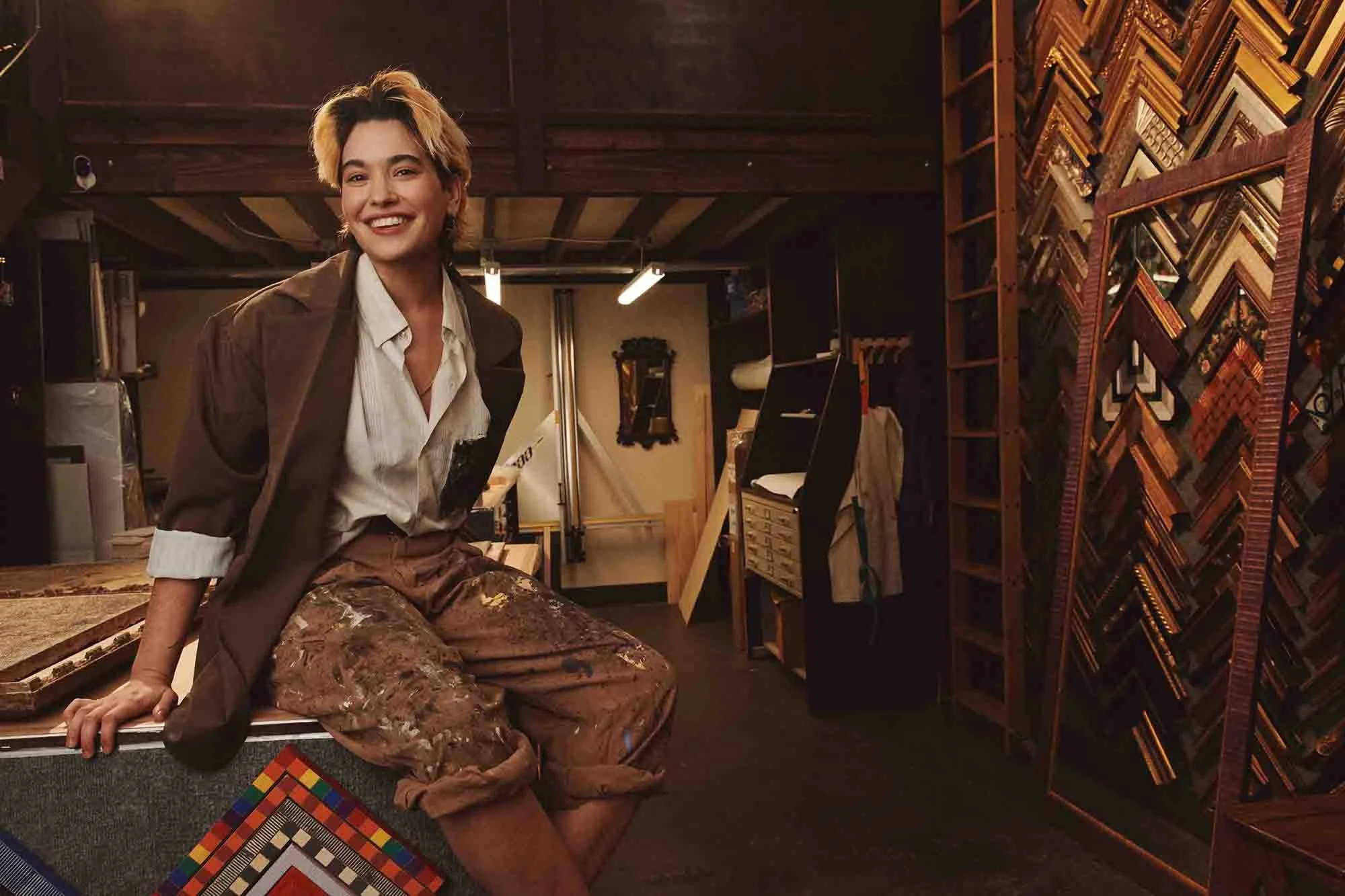 A portrait photograph of Bexx Chin, lead craftsman at Mangoe Arts & Framing in Wedgewood-Houston in Nashville, TN.