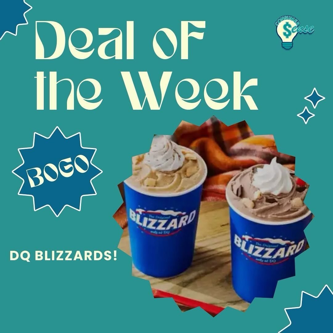 🍦✨ Sweet Deal Alert! ✨🍦

Savor the summer with this week&rsquo;s deal of the week. 🎉 Download the DQ app, grab a friend and head over to DQ to get BOGO Blizzards! 🍫🍓🍪 #DQBlizzard #BOGO #SweetTreats #DQDeals #BlizzardLove