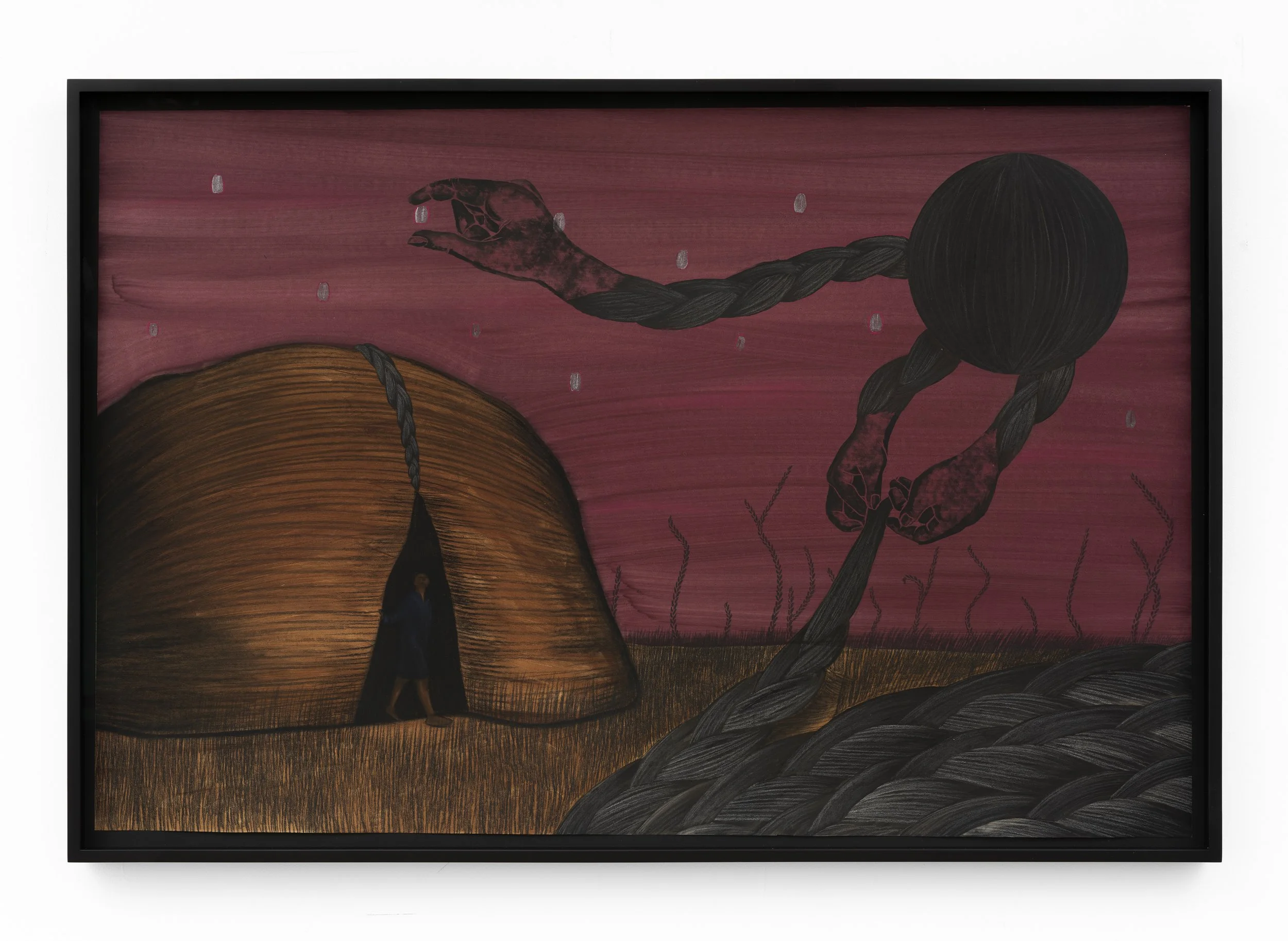 'Ó Built Us a World' | 2025 | Pastel pencil, coloured pencil, ink and acrylic on sanded pastel paper