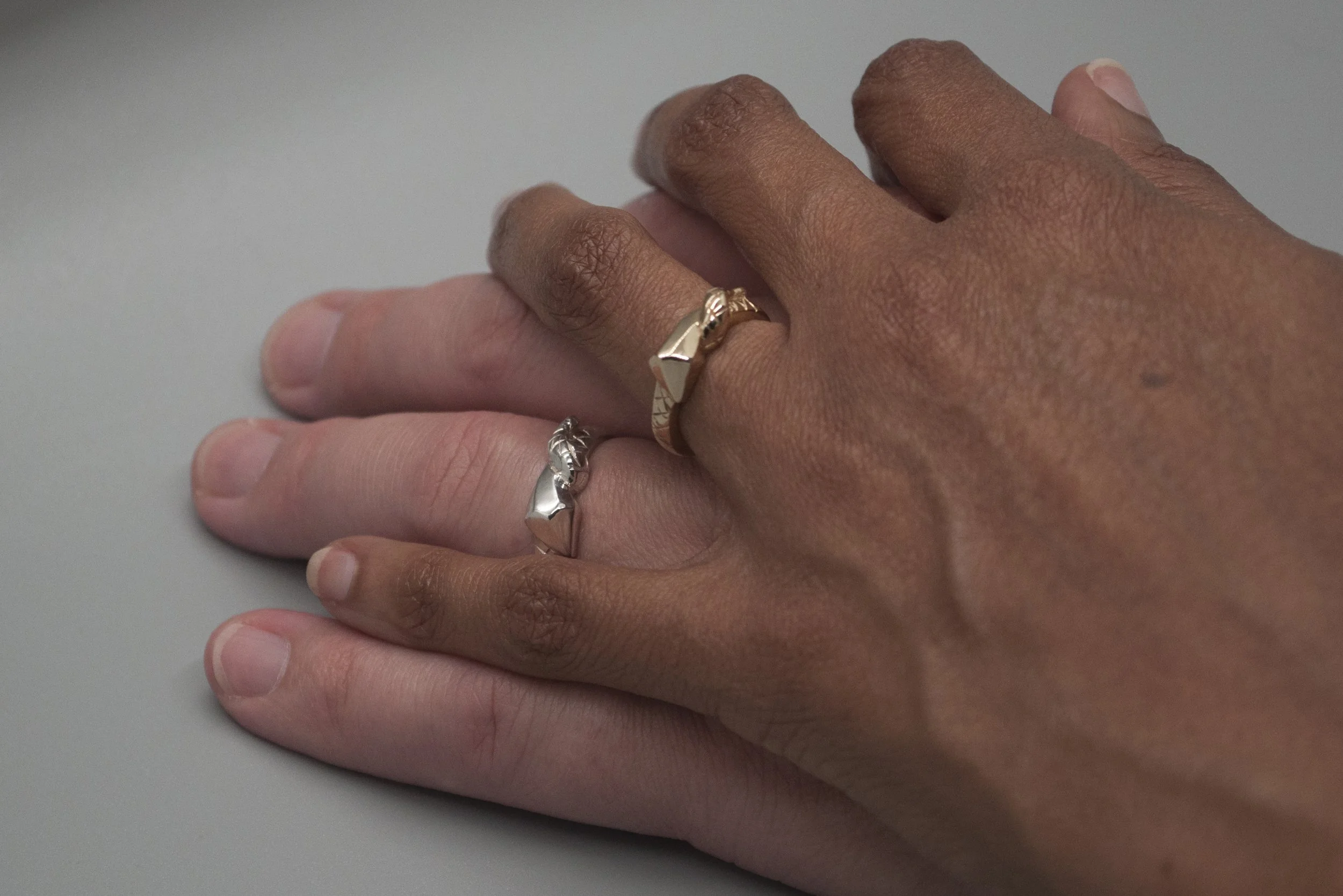 Ouroboros wedding band /
Gold and silver