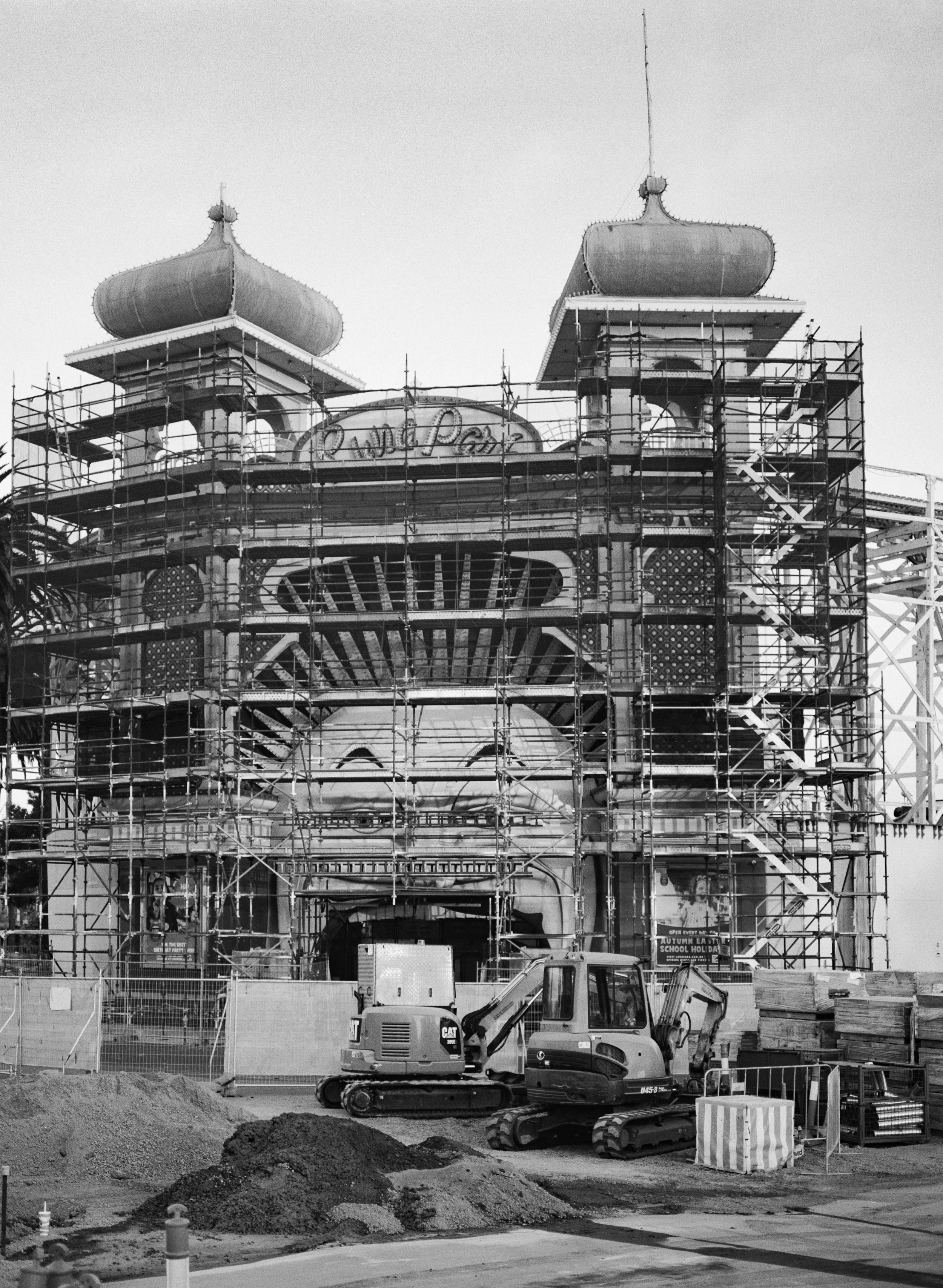 Construction at Luna Park. Melbourne, VIC.