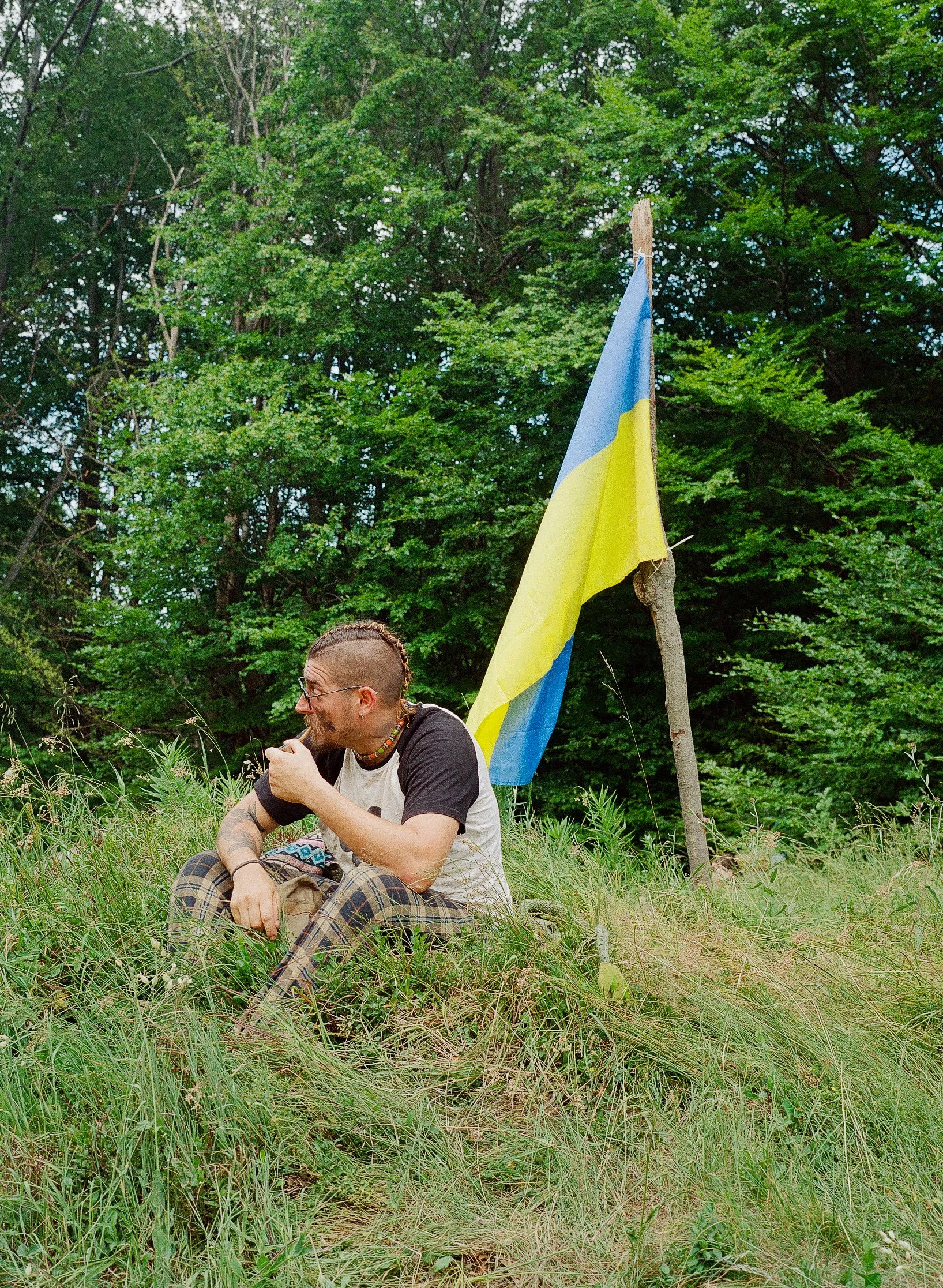Oleksandr, frontline soldier from Chernihiv Oblast, on his leave in Western Ukraine, near Lviv.
