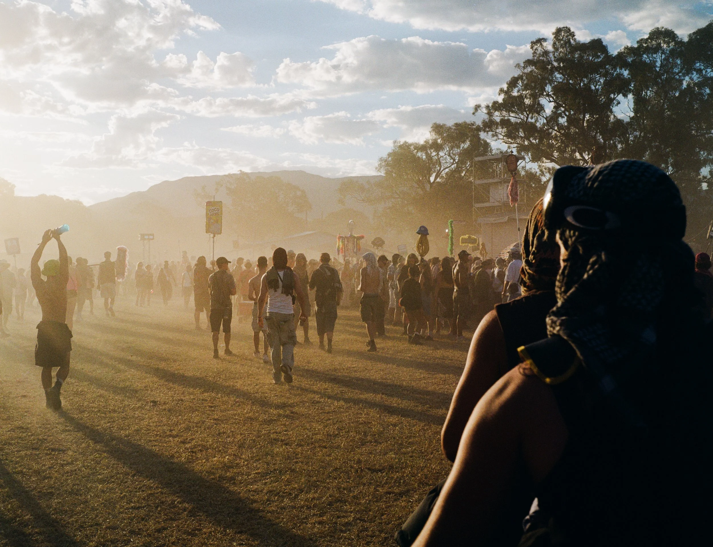 People on their way to a stage at Pitch Music & Arts. Moyston, VIC.