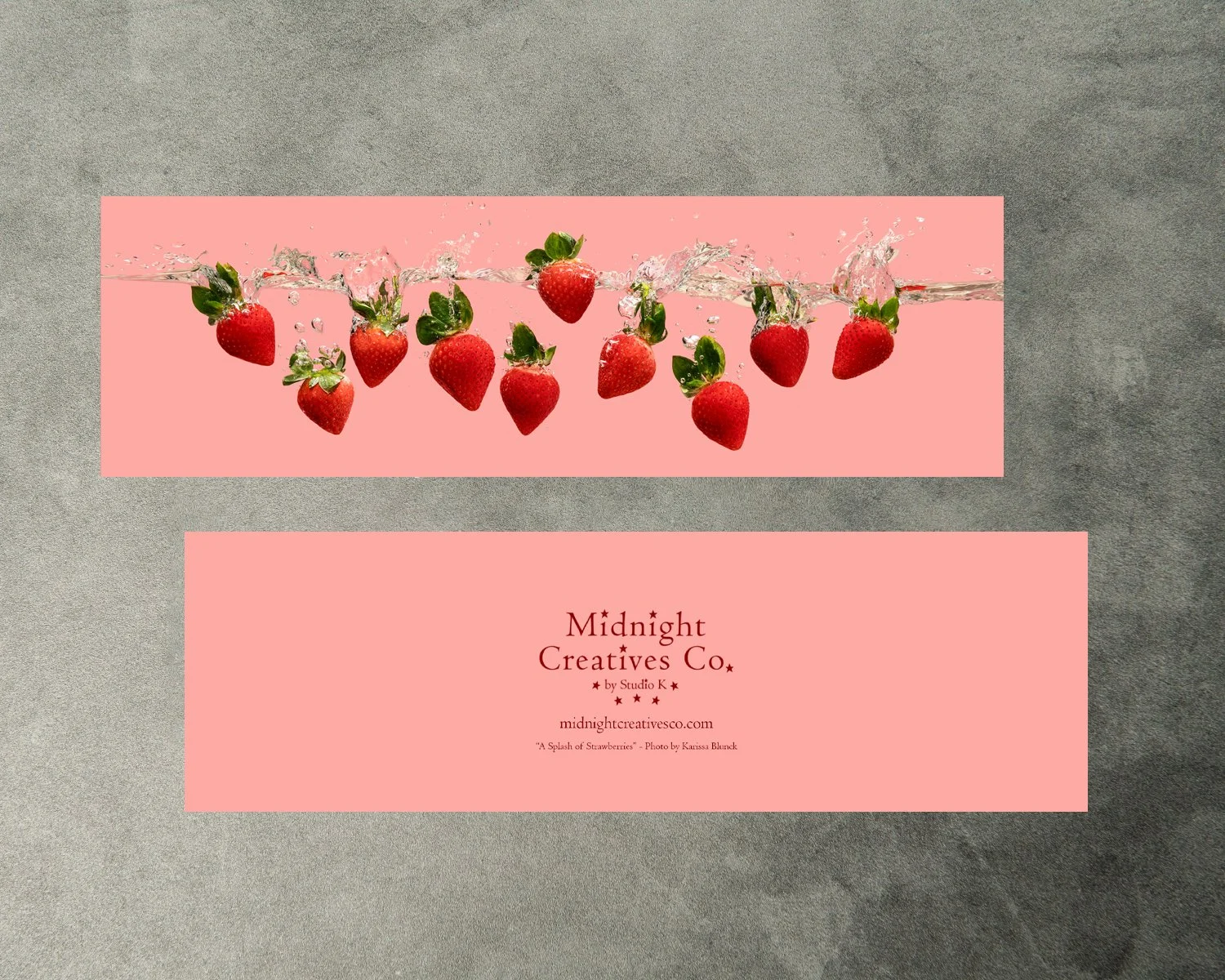Splash of Strawberries Bookmark.jpg