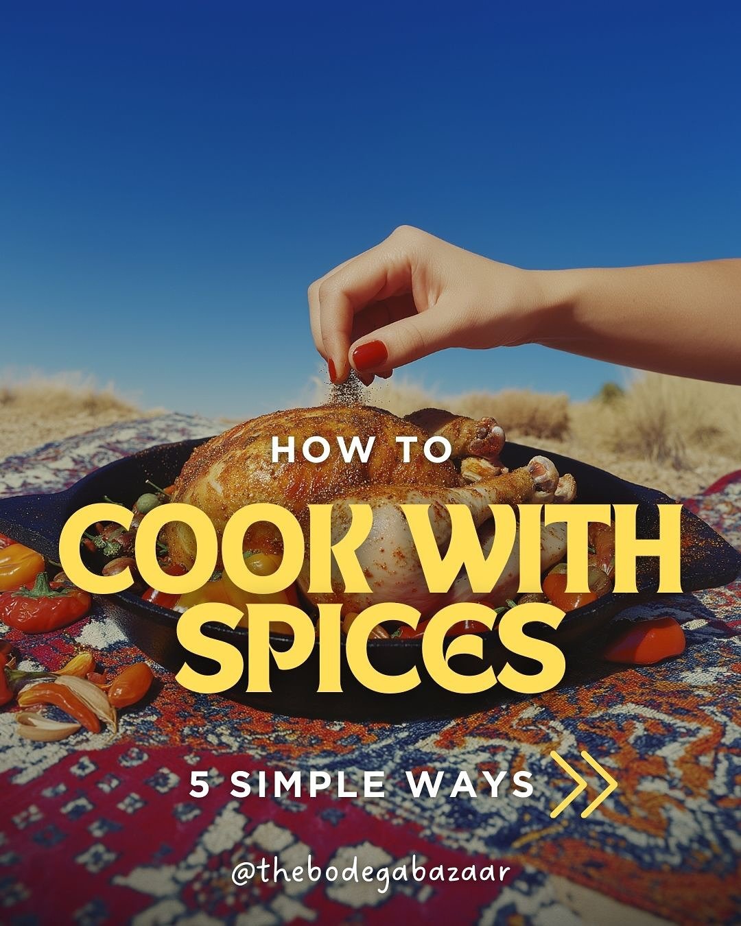 &ldquo;How do I cook with spices if I&rsquo;m not a chef?&rdquo;

Easy. You already know more than you think.

Saut&eacute; it. Rub it. Blend it. Marinade it. Sprinkle it.

(Yes, this is also how to spice up your life.)

If you want a shortcut with s
