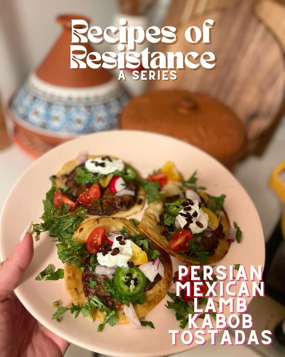 I don&rsquo;t believe in borders&mdash;only layers.
⁣
These Persian-Mexican lamb kabob tostadas are a love letter to the immigrant heartbeat of L.A.&mdash;where cumin and cilantro dance, and every bite tells a story of survival, spice, and sovereignt
